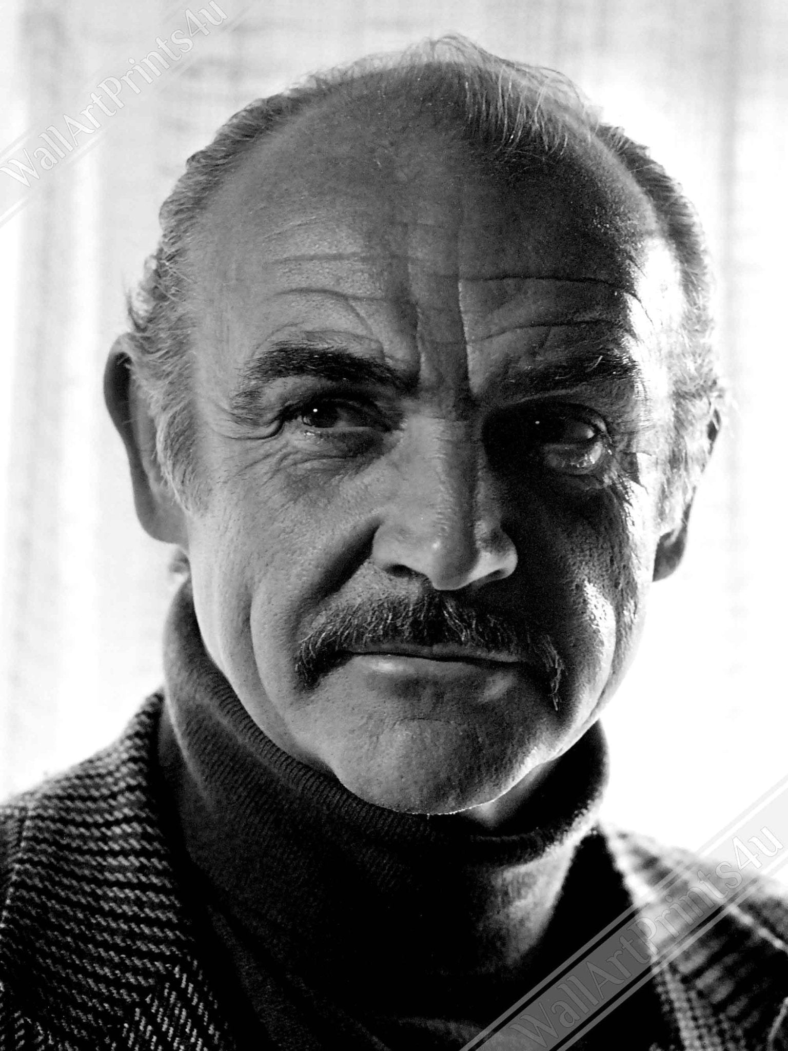 Sean Connery Framed, Vintage Photo Portrait - Sean Connery Framed Print 1983 - WallArtPrints4U