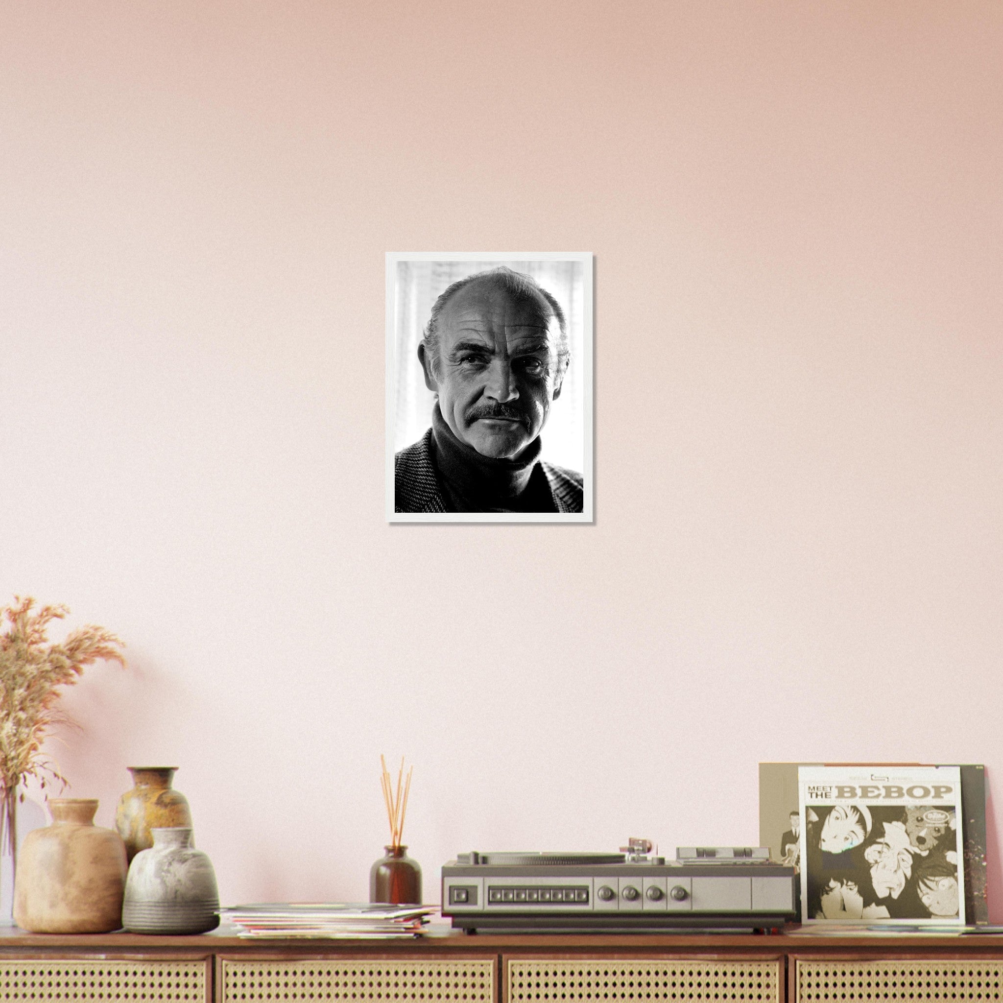 Sean Connery Framed, Vintage Photo Portrait - Sean Connery Framed Print 1983 - WallArtPrints4U