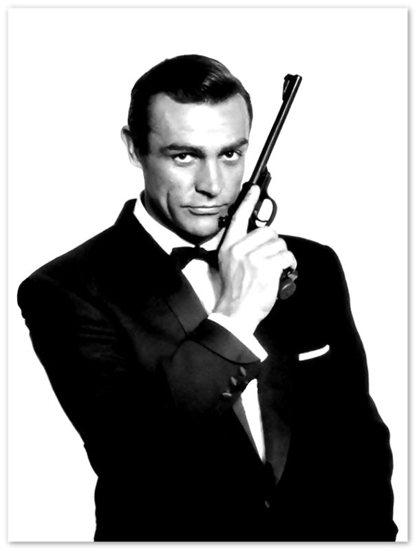 Sean Connery Poster, Handsome Actor, Vintage Photo Portrait - Sean Connery Print 1983 - WallArtPrints4U