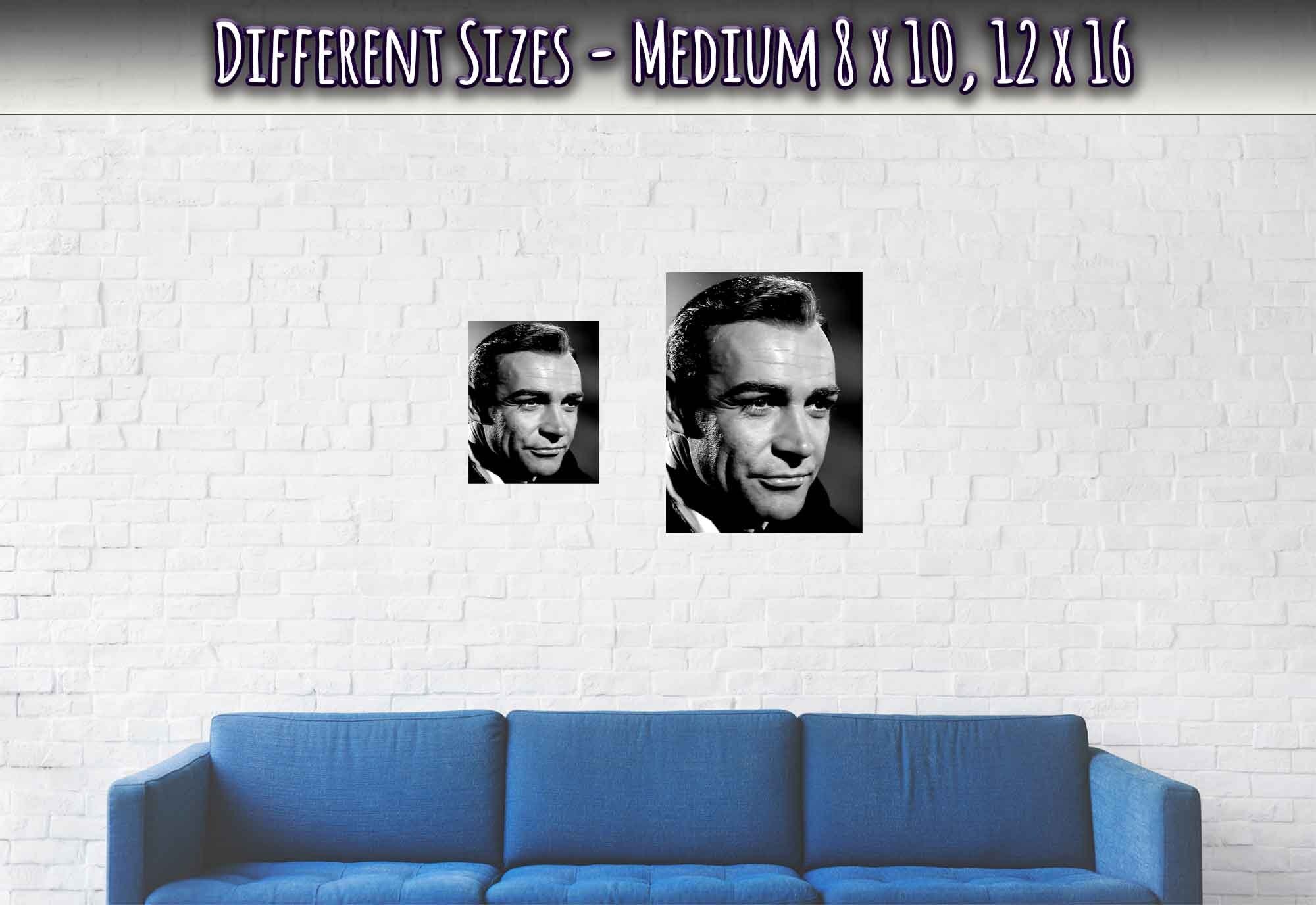 Sean Connery Poster, Handsome Actor, Vintage Photo Portrait - Sean Connery Print 1983 - WallArtPrints4U