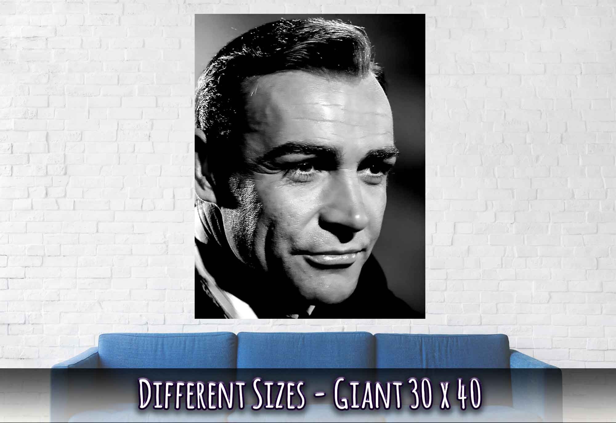 Sean Connery Poster, Handsome Actor, Vintage Photo Portrait - Sean Connery Print 1983 - WallArtPrints4U