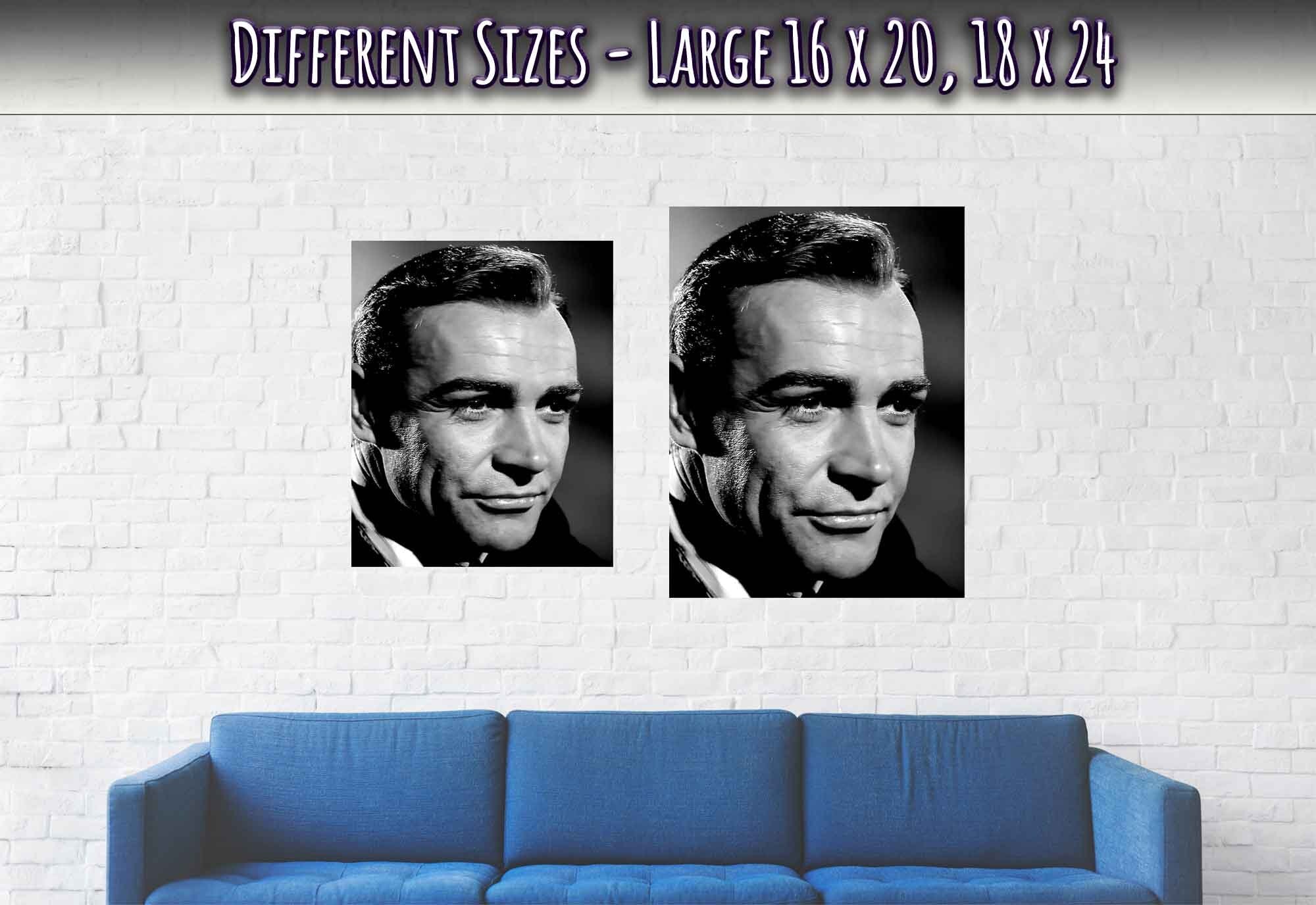 Sean Connery Poster, Handsome Actor, Vintage Photo Portrait - Sean Connery Print 1983 - WallArtPrints4U