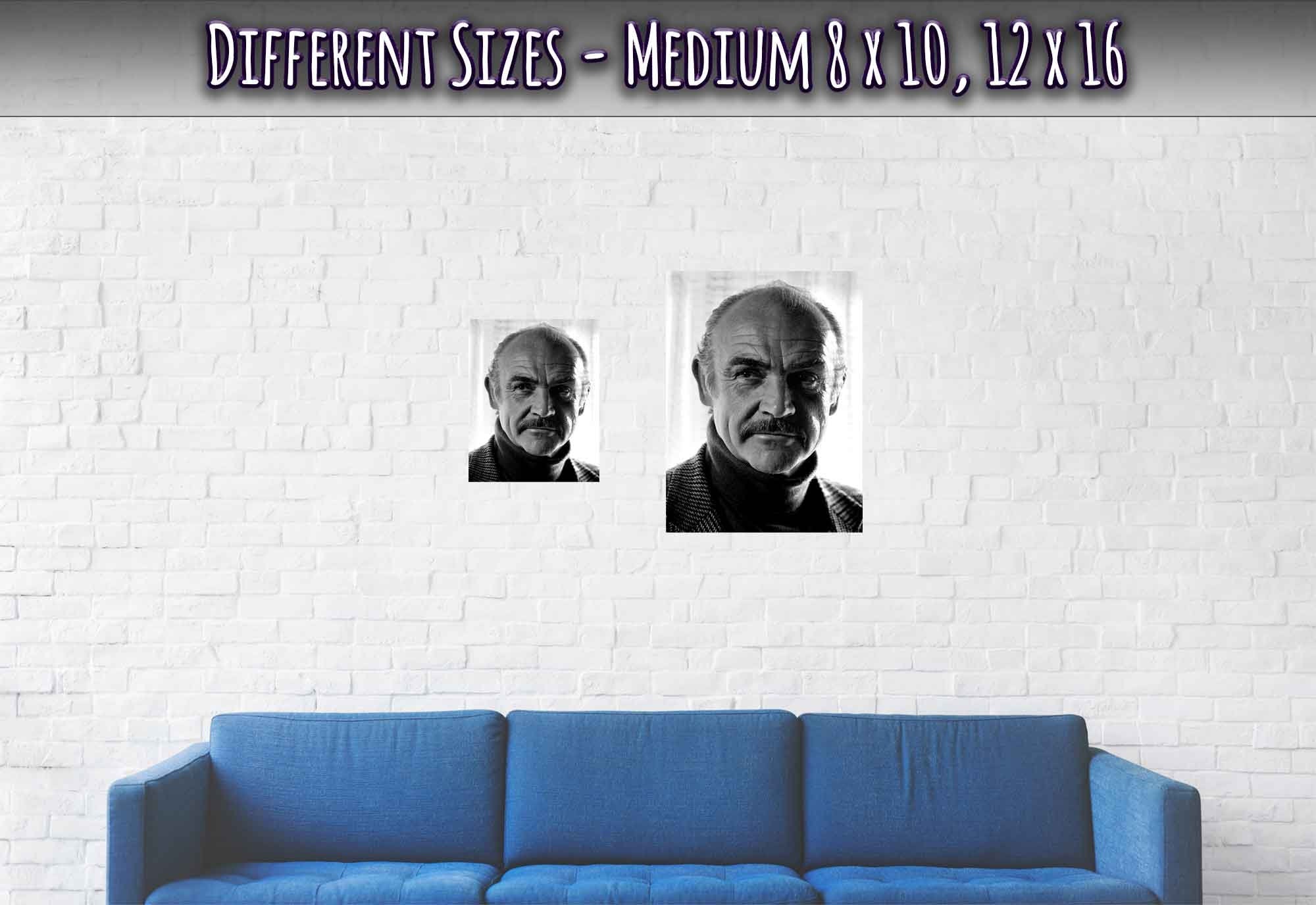 Sean Connery Poster, Vintage Photo Portrait - Sean Connery Print 1983 - WallArtPrints4U