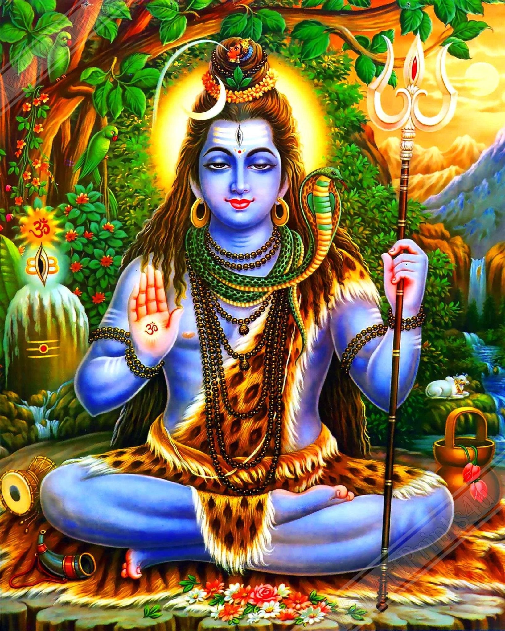 Shiva Canvas Print, Hindu God Divine Energy, Dance, Destruction - Shiva Print - Supreme Being For Shiva Meditation - WallArtPrints4U