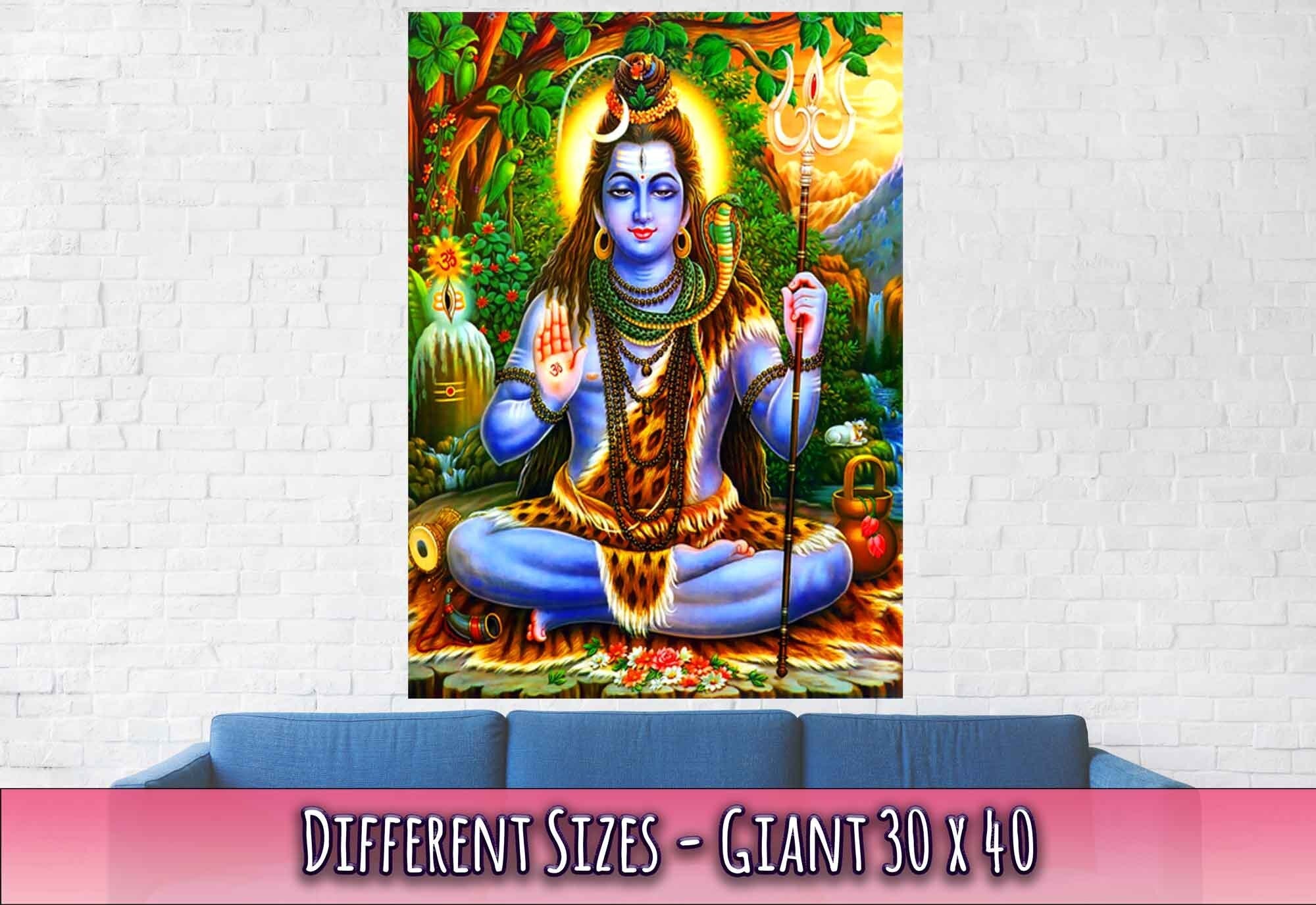 Shiva Poster, Hindu God Divine Energy, Dance, Destruction - Shiva Print - Supreme Being For Shiva Meditation - WallArtPrints4U