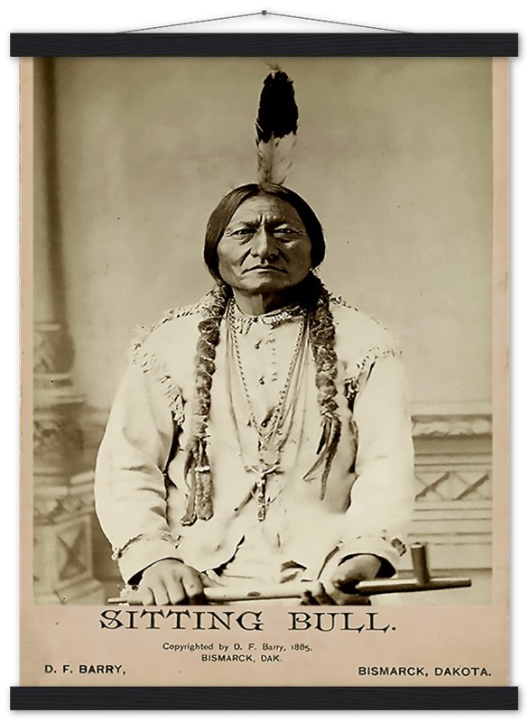 Sitting Bull Poster, Sioux War Chief, Holy Man, Vintage Photo Iconic Sitting Bull Print - WallArtPrints4U