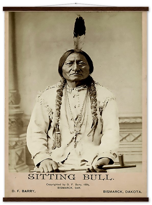 Sitting Bull Poster, Sioux War Chief, Holy Man, Vintage Photo Iconic Sitting Bull Print - WallArtPrints4U