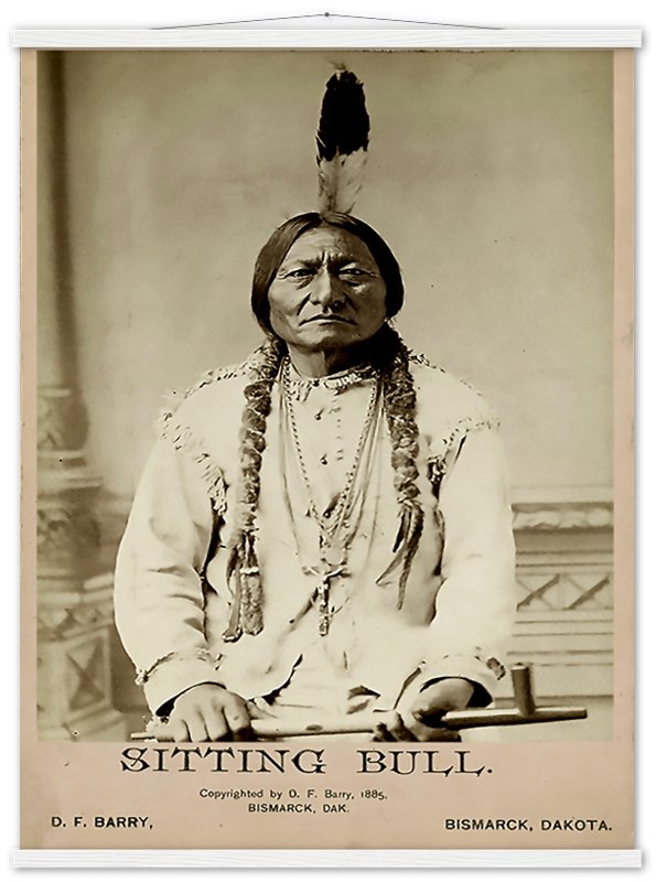 Sitting Bull Poster, Sioux War Chief, Holy Man, Vintage Photo Iconic Sitting Bull Print - WallArtPrints4U