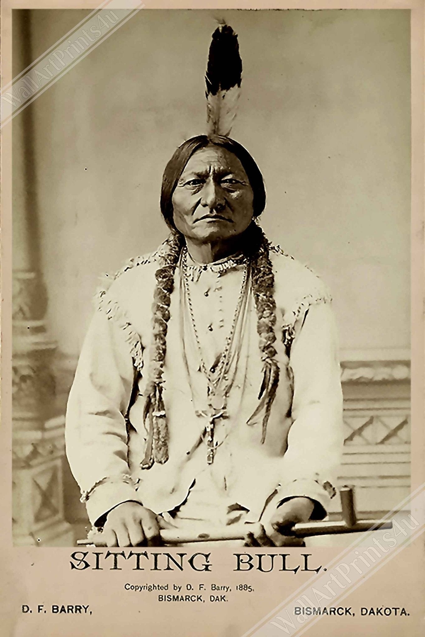 Sitting Bull Poster, Sioux War Chief, Holy Man, Vintage Photo Iconic Sitting Bull Print - WallArtPrints4U