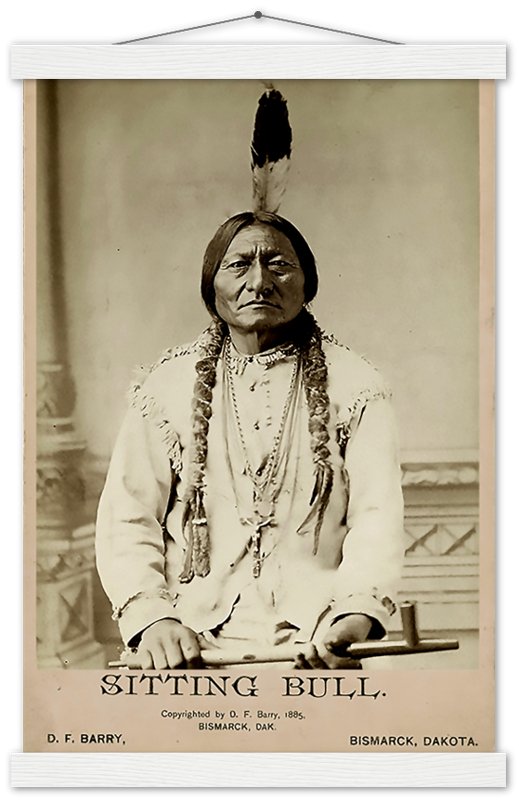 Sitting Bull Poster, Sioux War Chief, Holy Man, Vintage Photo Iconic Sitting Bull Print - WallArtPrints4U