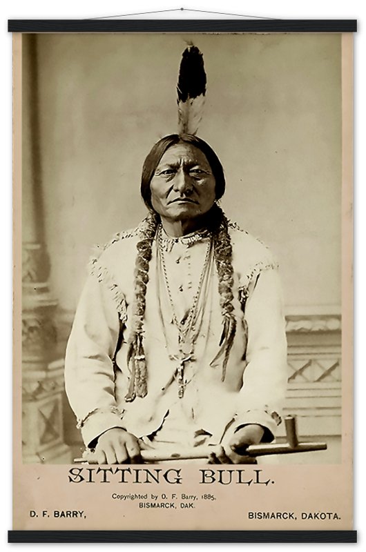 Sitting Bull Poster, Sioux War Chief, Holy Man, Vintage Photo Iconic Sitting Bull Print - WallArtPrints4U