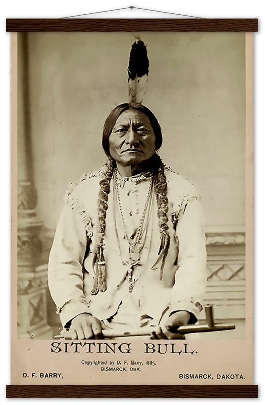 Sitting Bull Poster, Sioux War Chief, Holy Man, Vintage Photo Iconic Sitting Bull Print - WallArtPrints4U