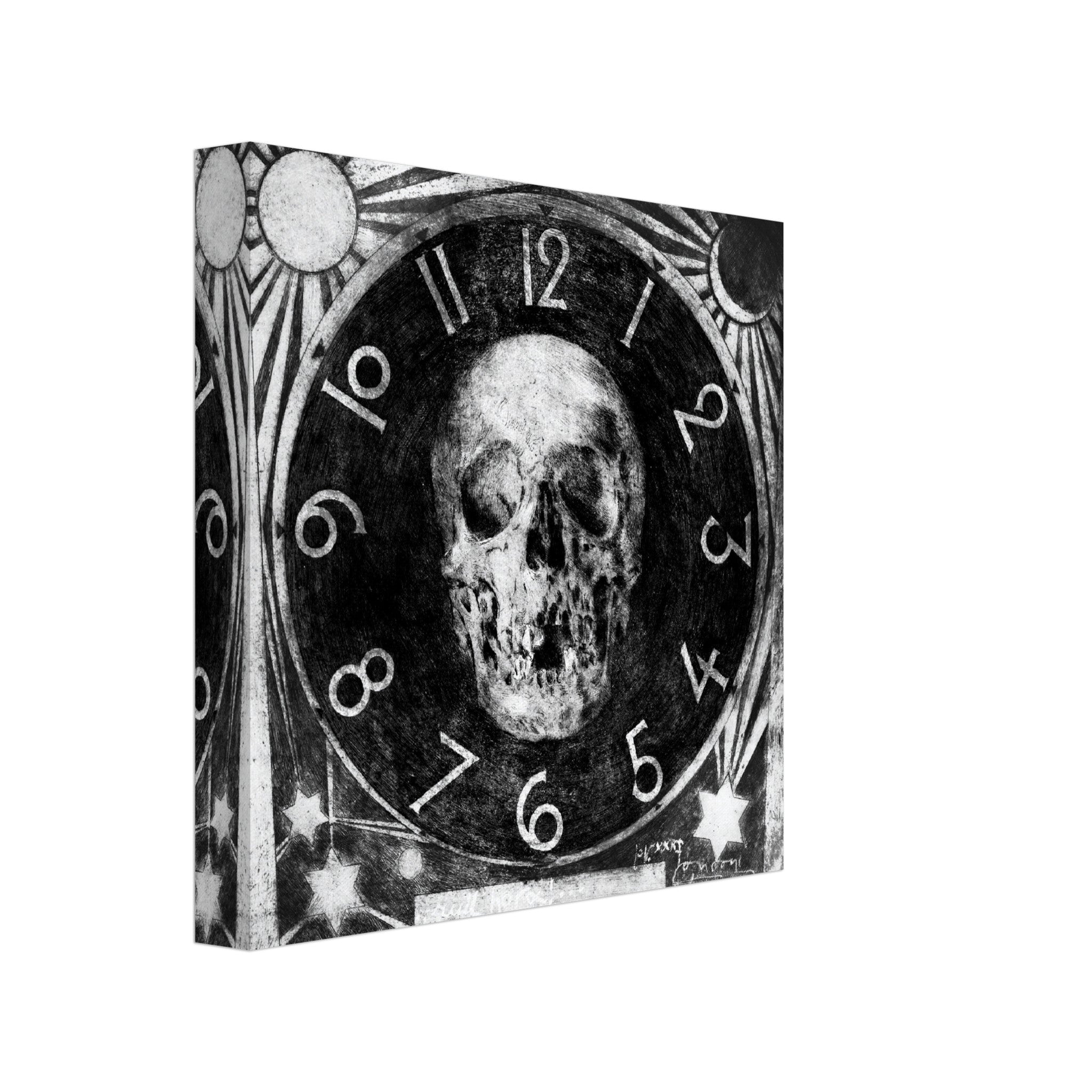 Skull Clock Canvas Print - Ruit Hora (Fleeting Time) Canvas Print - Luigi Conconi - WallArtPrints4U
