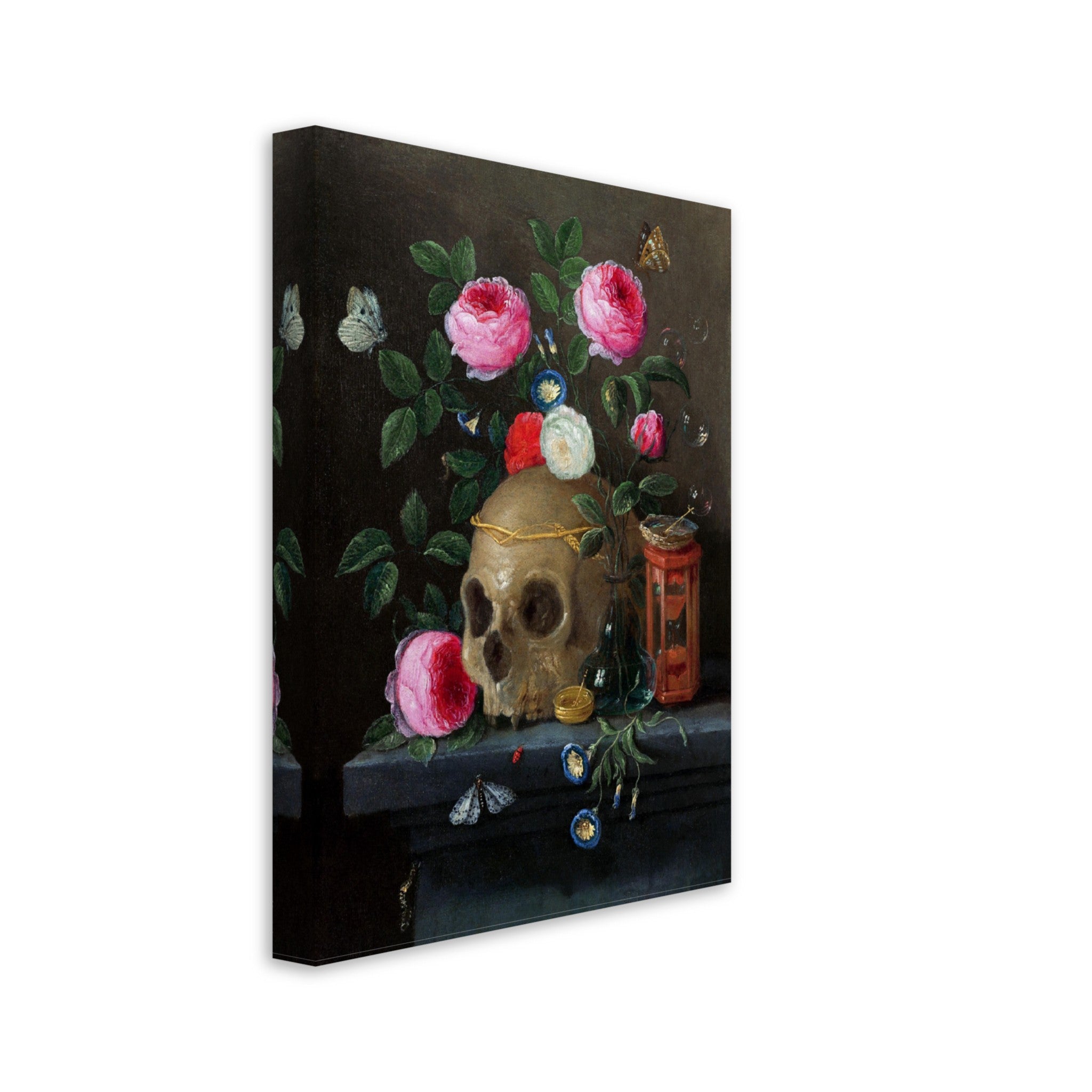 Skull Still Life Canvas Print - Vanitas Still Life Canvas - Jan Van Kessel - WallArtPrints4U