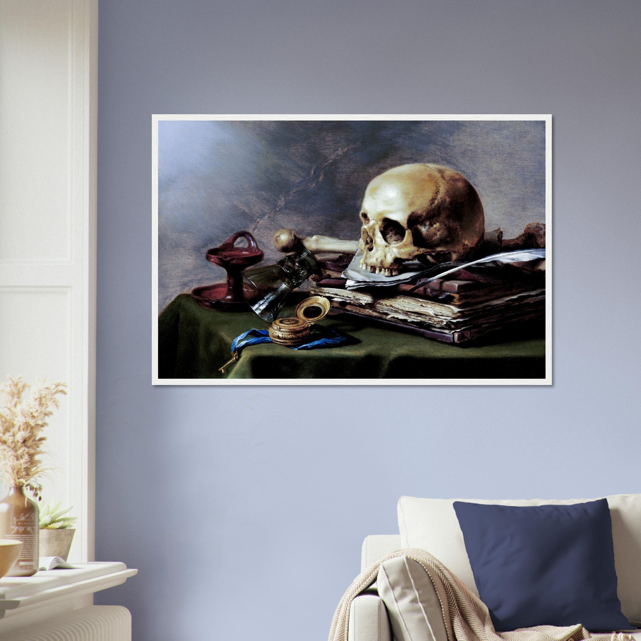 Skull Still Life Framed - Pieter Claesz Vanitas Framed Print - Vanitas Still Life - WallArtPrints4U