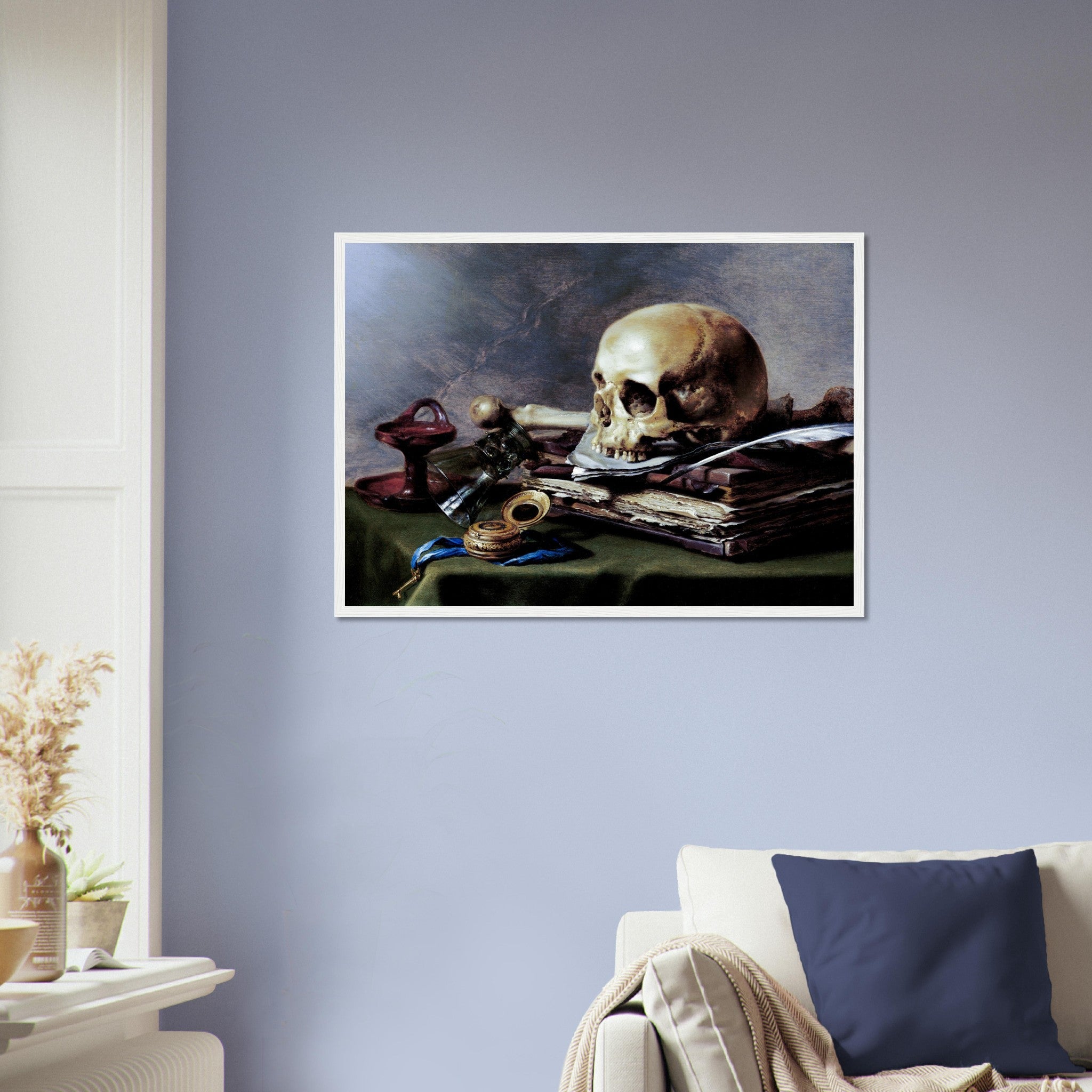 Skull Still Life Framed - Pieter Claesz Vanitas Framed Print - Vanitas Still Life - WallArtPrints4U