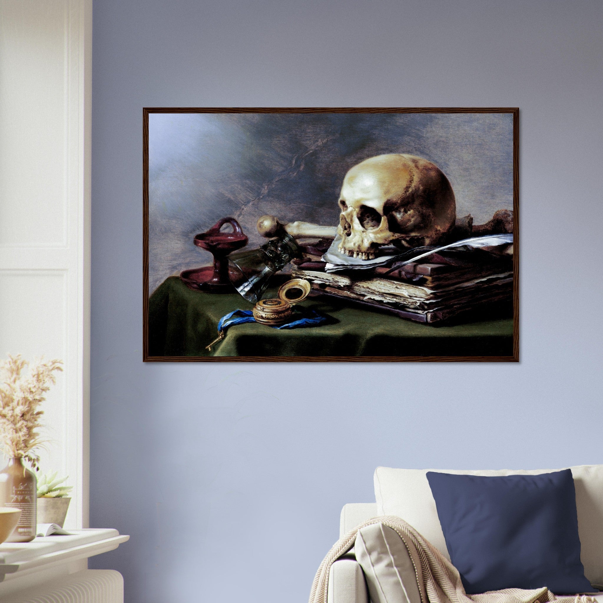 Skull Still Life Framed - Pieter Claesz Vanitas Framed Print - Vanitas Still Life - WallArtPrints4U