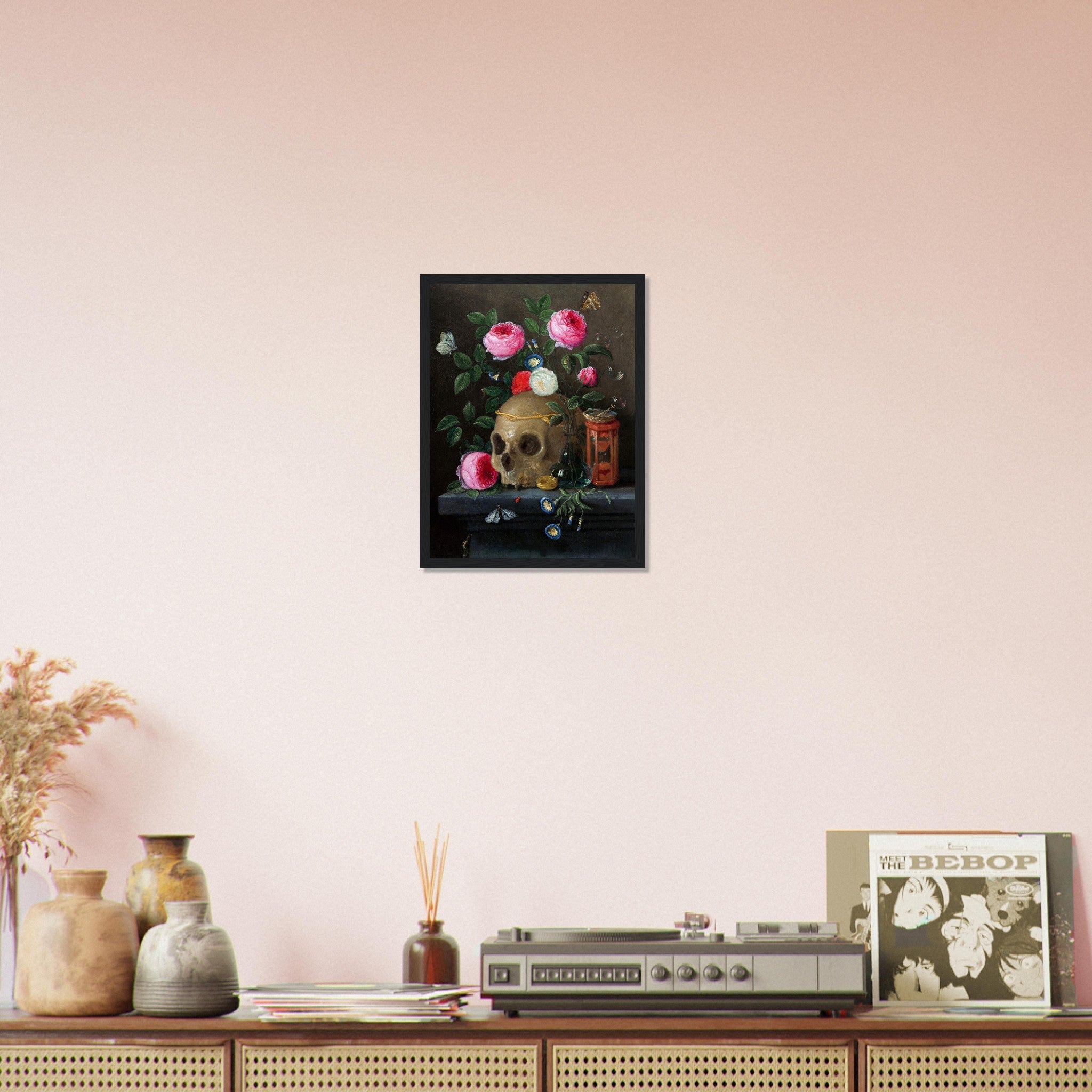 Skull Still Life Framed Print - Vanitas Still Life Framed - Jan Van Kessel UK, EU USA Domestic Shipping - WallArtPrints4U