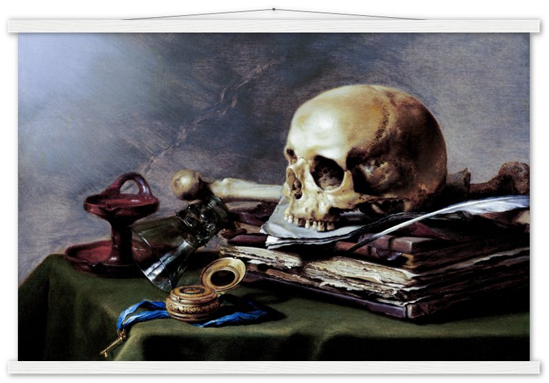 Skull Still Life Poster - Pieter Claesz Vanitas Print - Vanitas Still Life - WallArtPrints4U