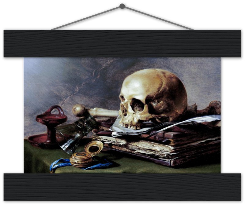 Skull Still Life Poster - Pieter Claesz Vanitas Print - Vanitas Still Life - WallArtPrints4U