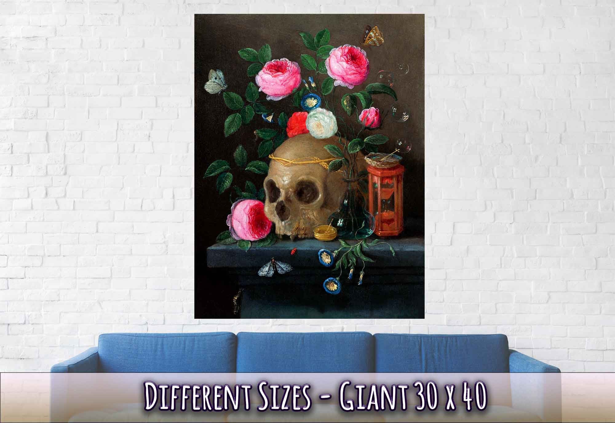 Skull Still Life Poster - Vanitas Still Life Print - Jan Van Kessel - WallArtPrints4U