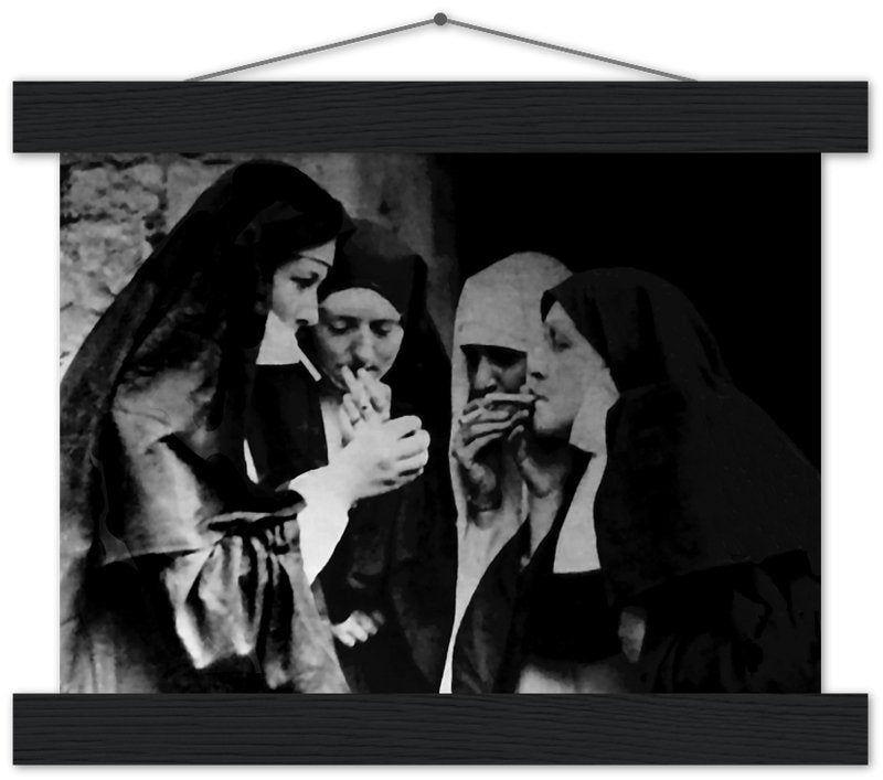 Smoking Nuns Poster Smoking Nuns In An Irish Pub Print - WallArtPrints4U