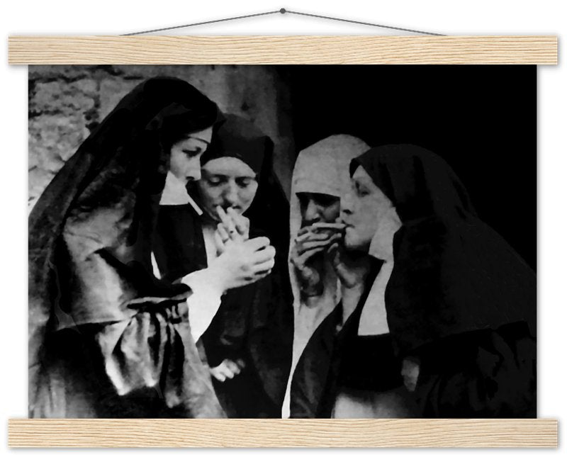 Smoking Nuns Poster Smoking Nuns In An Irish Pub Print - WallArtPrints4U