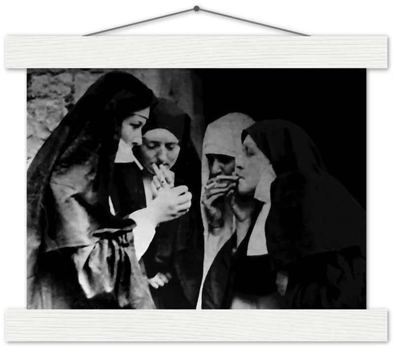 Smoking Nuns Poster Smoking Nuns In An Irish Pub Print - WallArtPrints4U