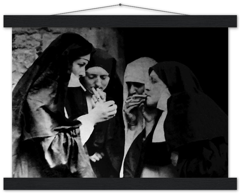 Smoking Nuns Poster Smoking Nuns In An Irish Pub Print - WallArtPrints4U