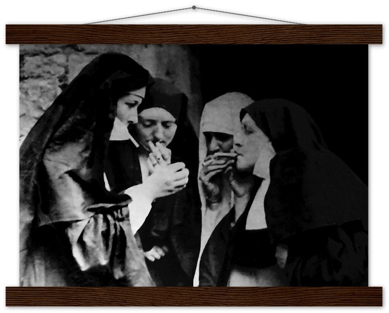 Smoking Nuns Poster Smoking Nuns In An Irish Pub Print - WallArtPrints4U