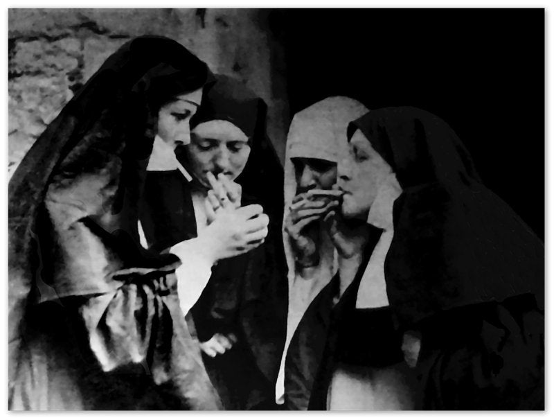 Smoking Nuns Poster Smoking Nuns In An Irish Pub Print - WallArtPrints4U