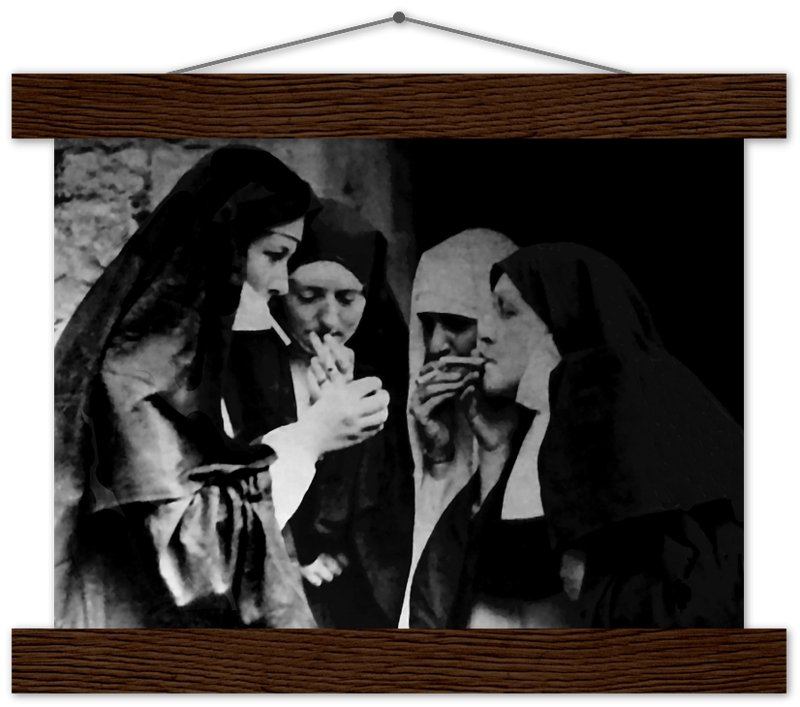 Smoking Nuns Poster Smoking Nuns In An Irish Pub Print - WallArtPrints4U