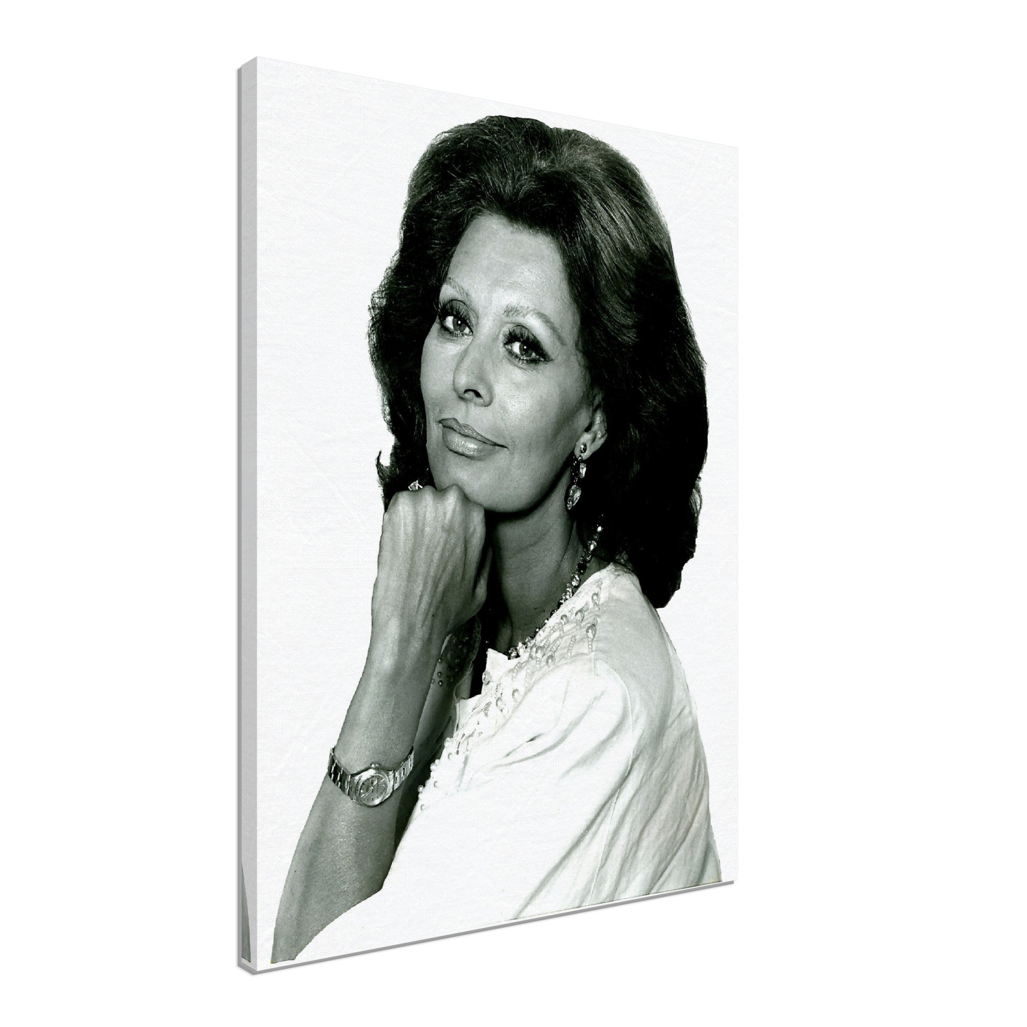 Sophia Loren Canvas, Los Angeles 1986, Vintage Photo - Sophia Loren Canvas Print - WallArtPrints4U