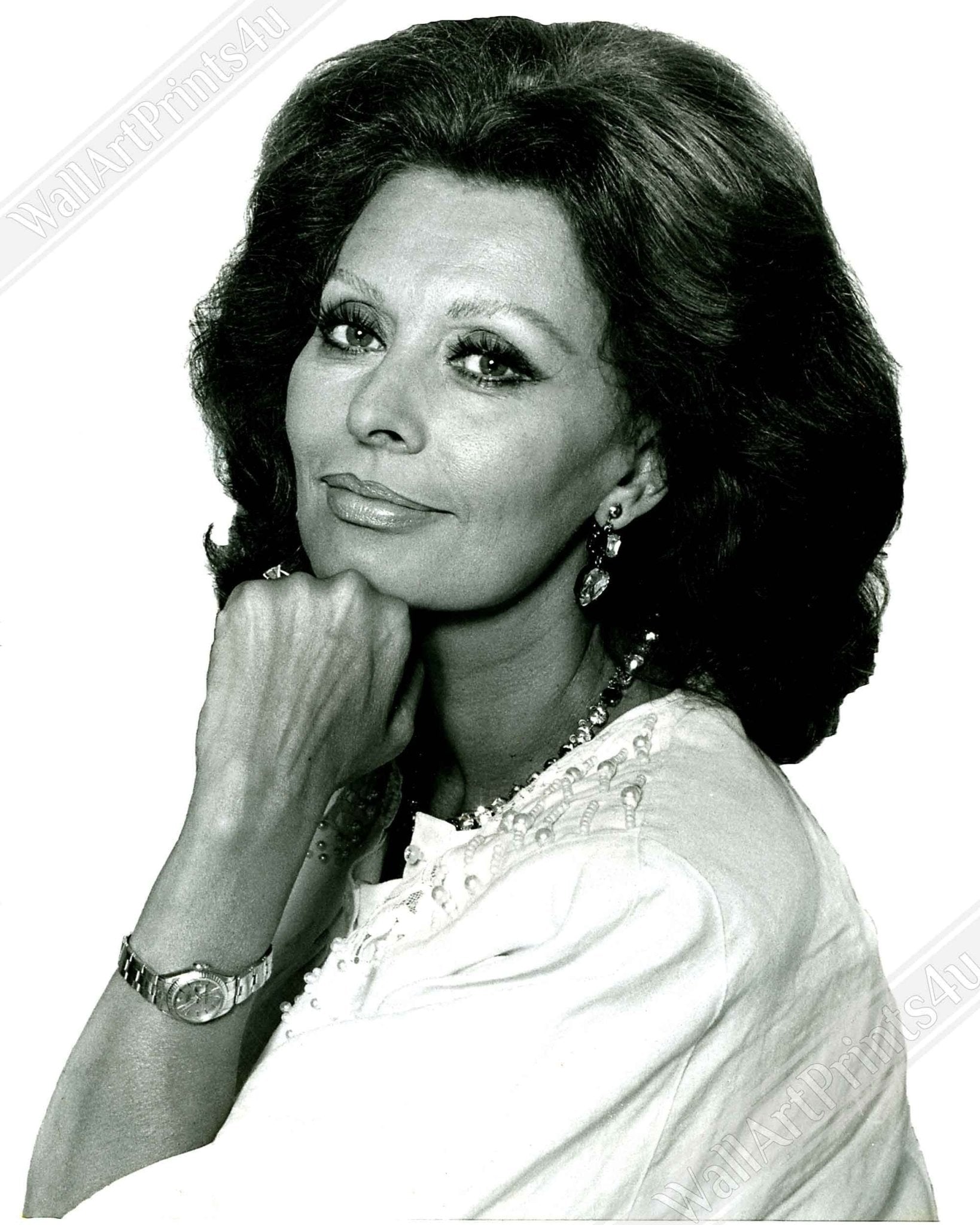 Sophia Loren Canvas, Los Angeles 1986, Vintage Photo - Sophia Loren Canvas Print - WallArtPrints4U