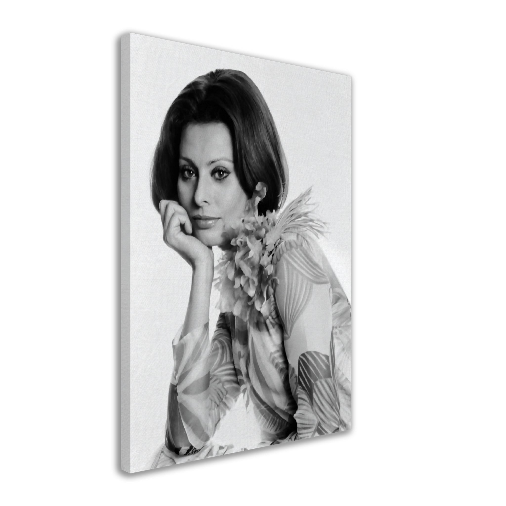Sophia Loren Canvas, Voluptuous Sex Goddess, Vintage Photo - Iconic Sophia Loren Canvas Print - Hollywood Silver Screen Star - WallArtPrints4U