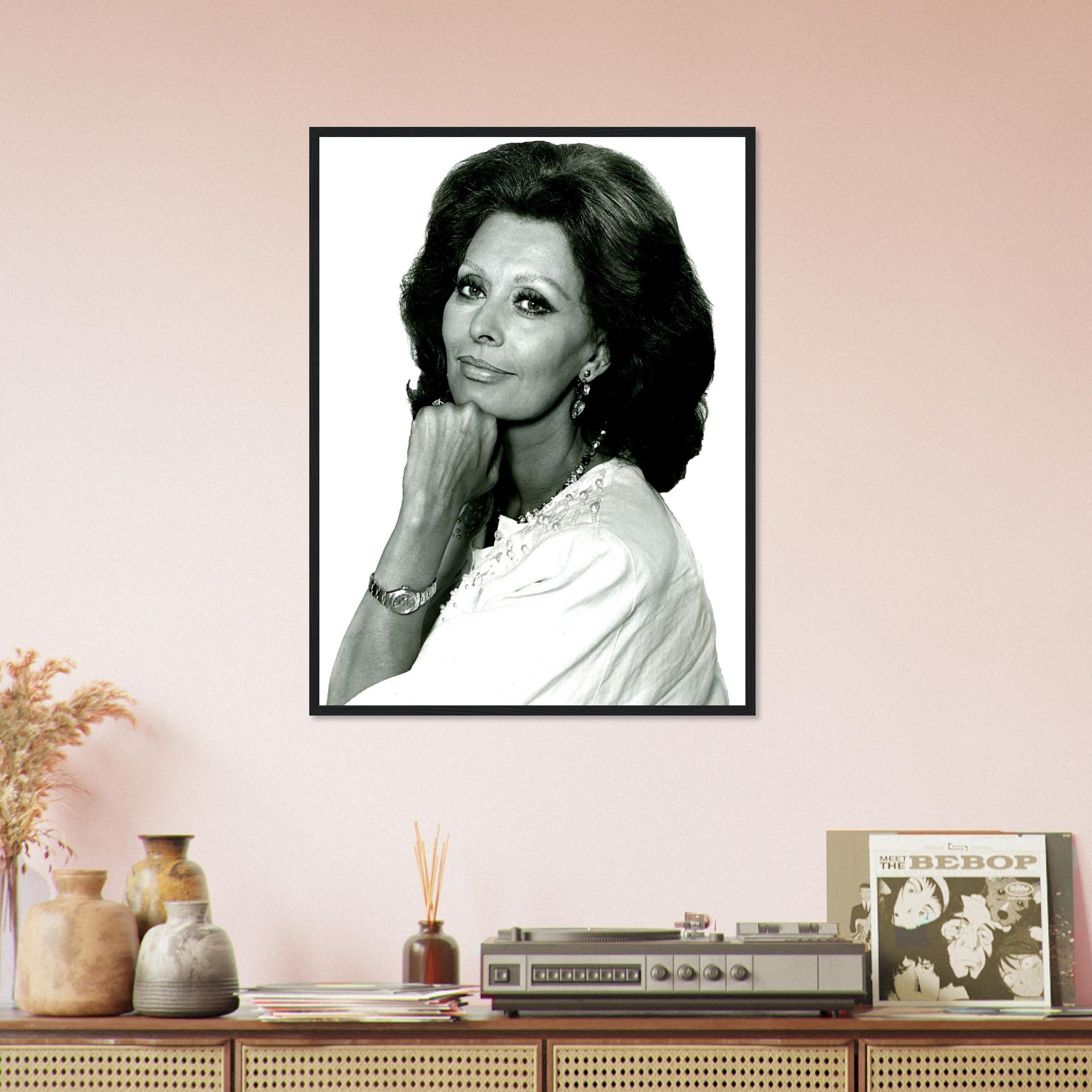 Sophia Loren Framed, Los Angeles 1986, Vintage Photo - Sophia Loren Framed Print UK, EU USA Domestic Shipping - WallArtPrints4U