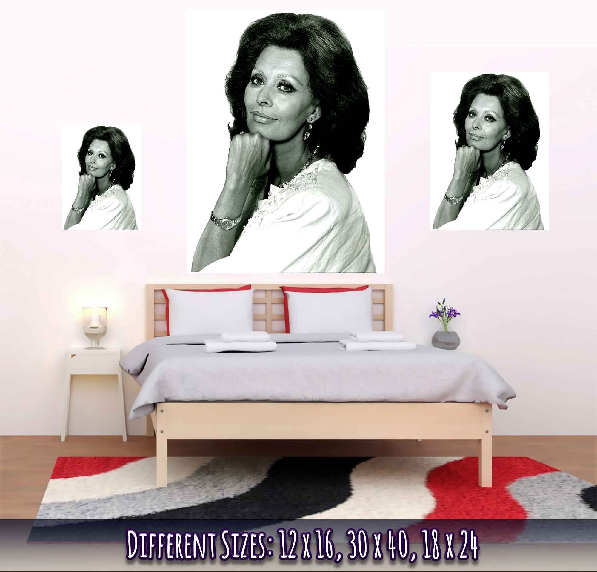 Sophia Loren Poster, Los Angeles 1986, Vintage Photo - Sophia Loren Print - WallArtPrints4U