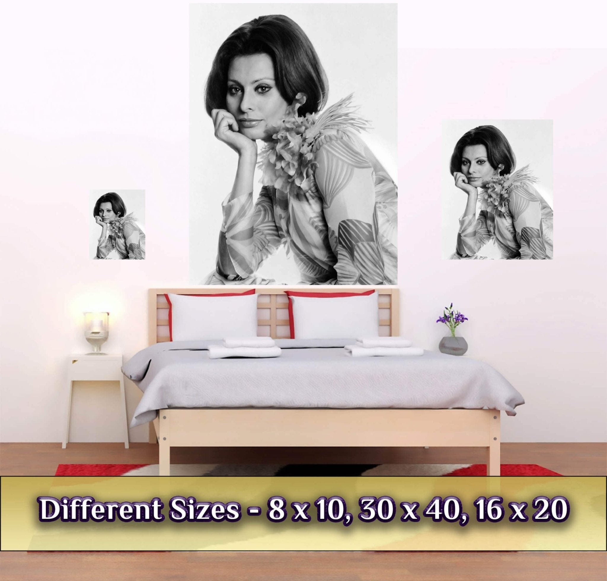 Sophia Loren Poster, Voluptuous Sex Goddess, Vintage Photo - Iconic Sophia Loren Print - Hollywood Silver Screen Star - WallArtPrints4U