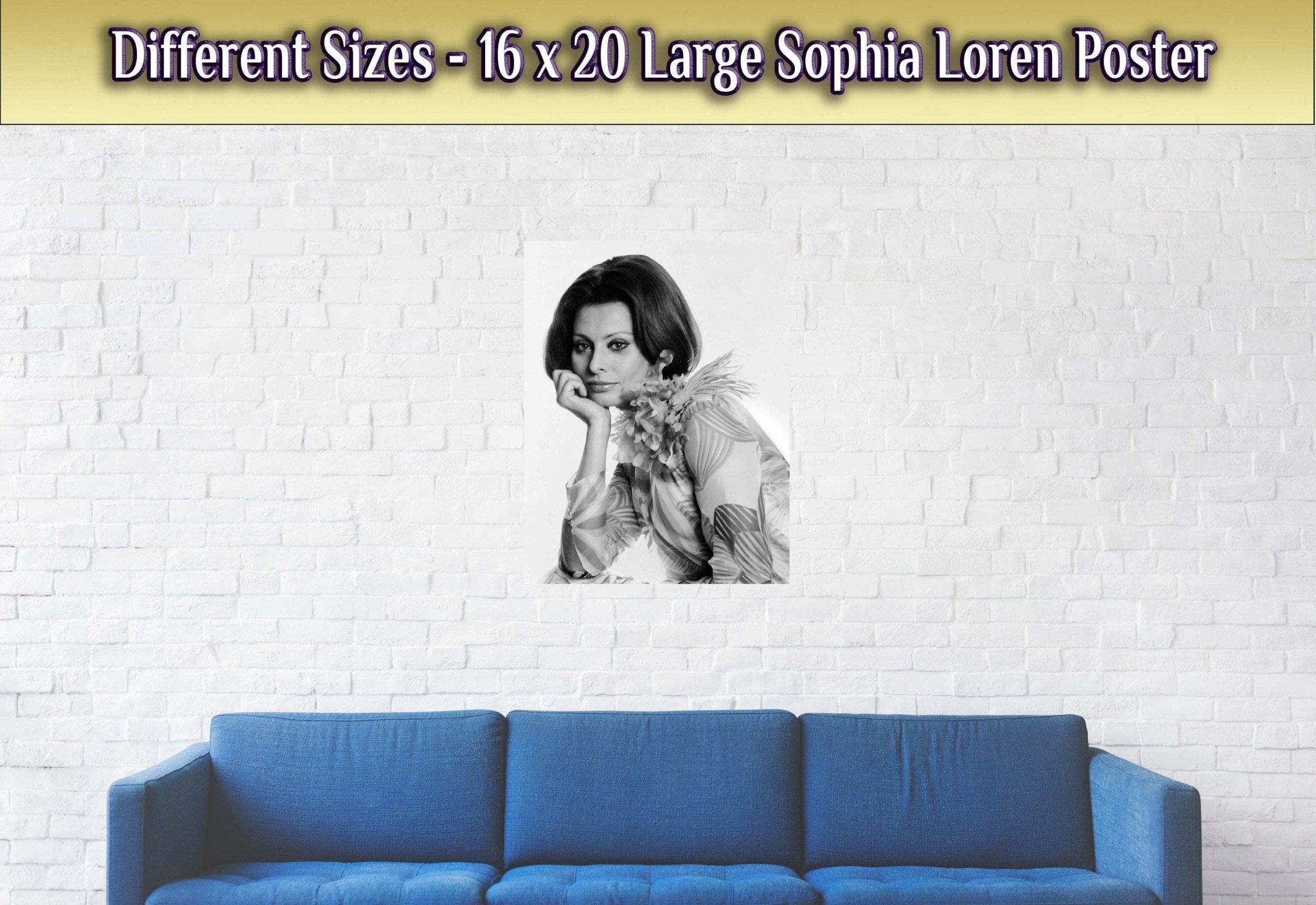 Sophia Loren Poster, Voluptuous Sex Goddess, Vintage Photo - Iconic Sophia Loren Print - Hollywood Silver Screen Star - WallArtPrints4U