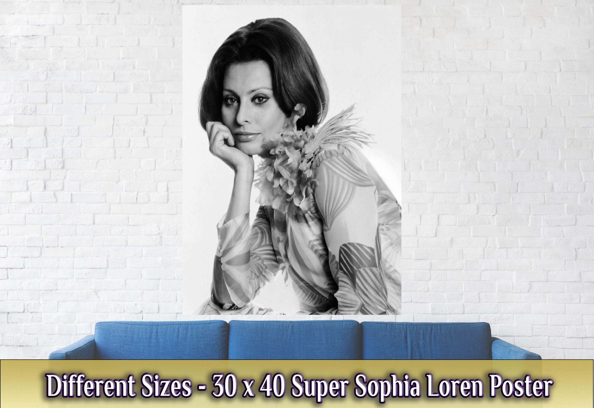 Sophia Loren Poster, Voluptuous Sex Goddess, Vintage Photo - Iconic Sophia Loren Print - Hollywood Silver Screen Star - WallArtPrints4U