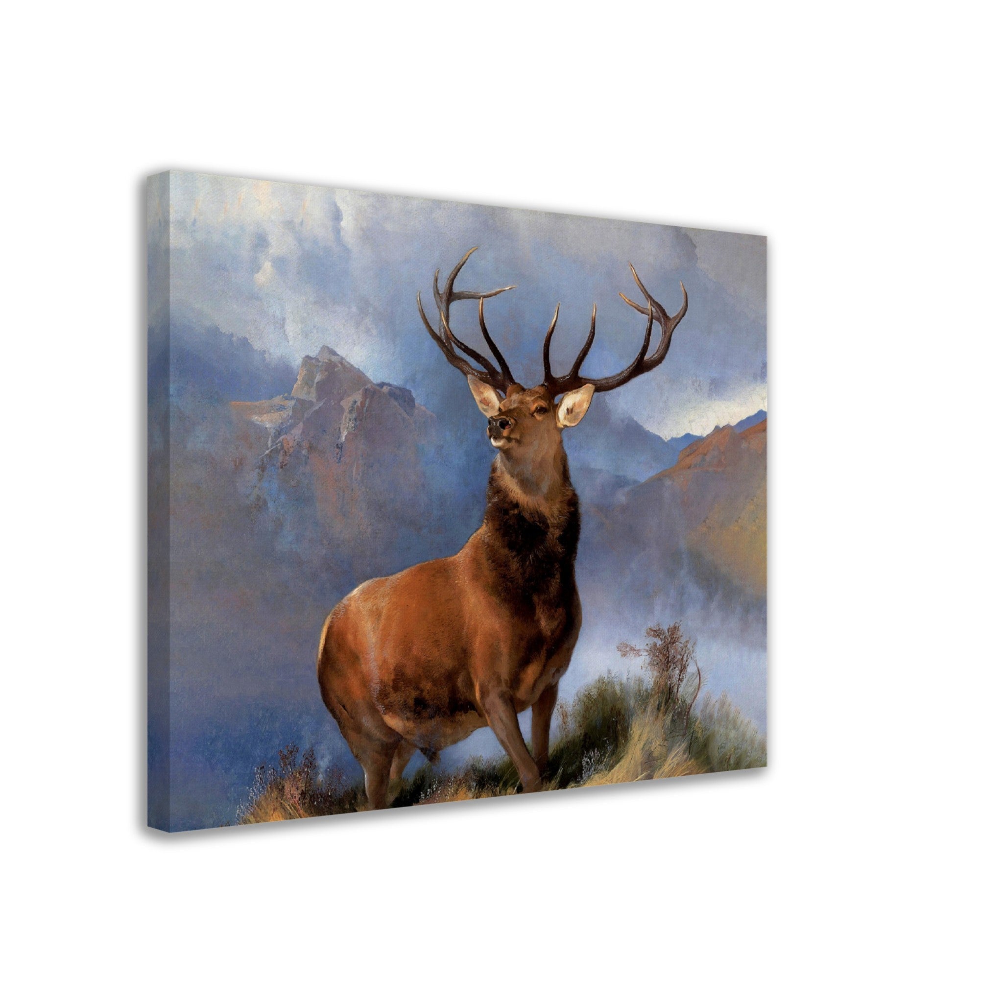 Stag Canvas Print, Monarch Of The Glen Stag Print, Red Deer Sir Edwin Landseer - WallArtPrints4U
