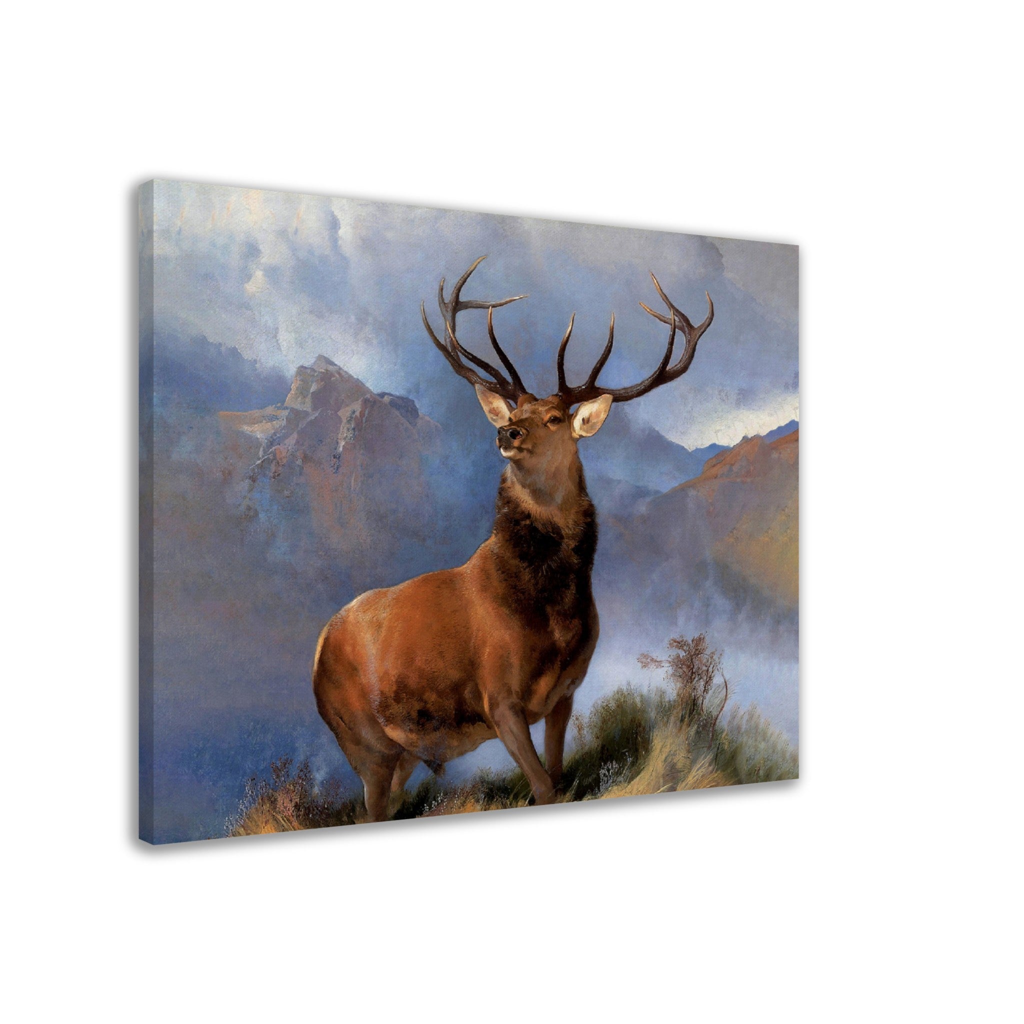 Stag Canvas Print, Monarch Of The Glen Stag Print, Red Deer Sir Edwin Landseer - WallArtPrints4U