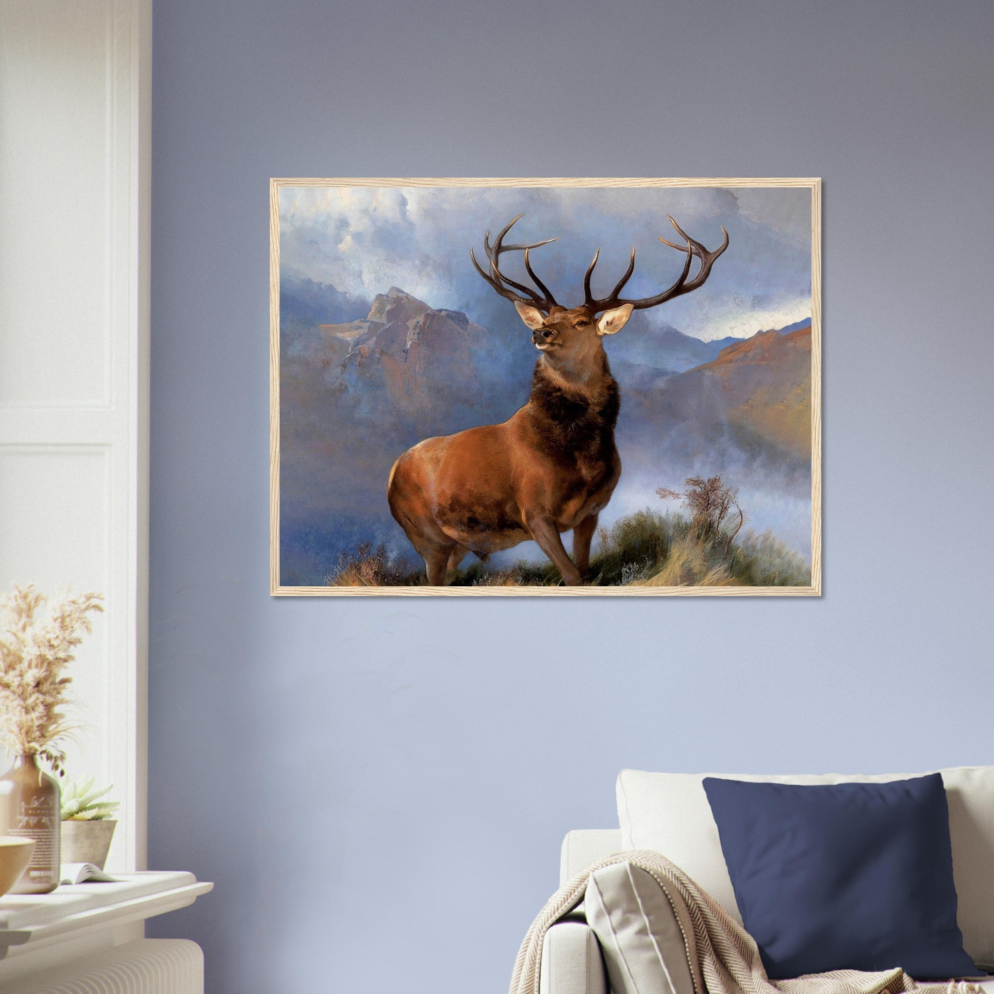 Stag Framed Print, Monarch Of The Glen Stag Print, Red Deer Sir Edwin Landseer - WallArtPrints4U