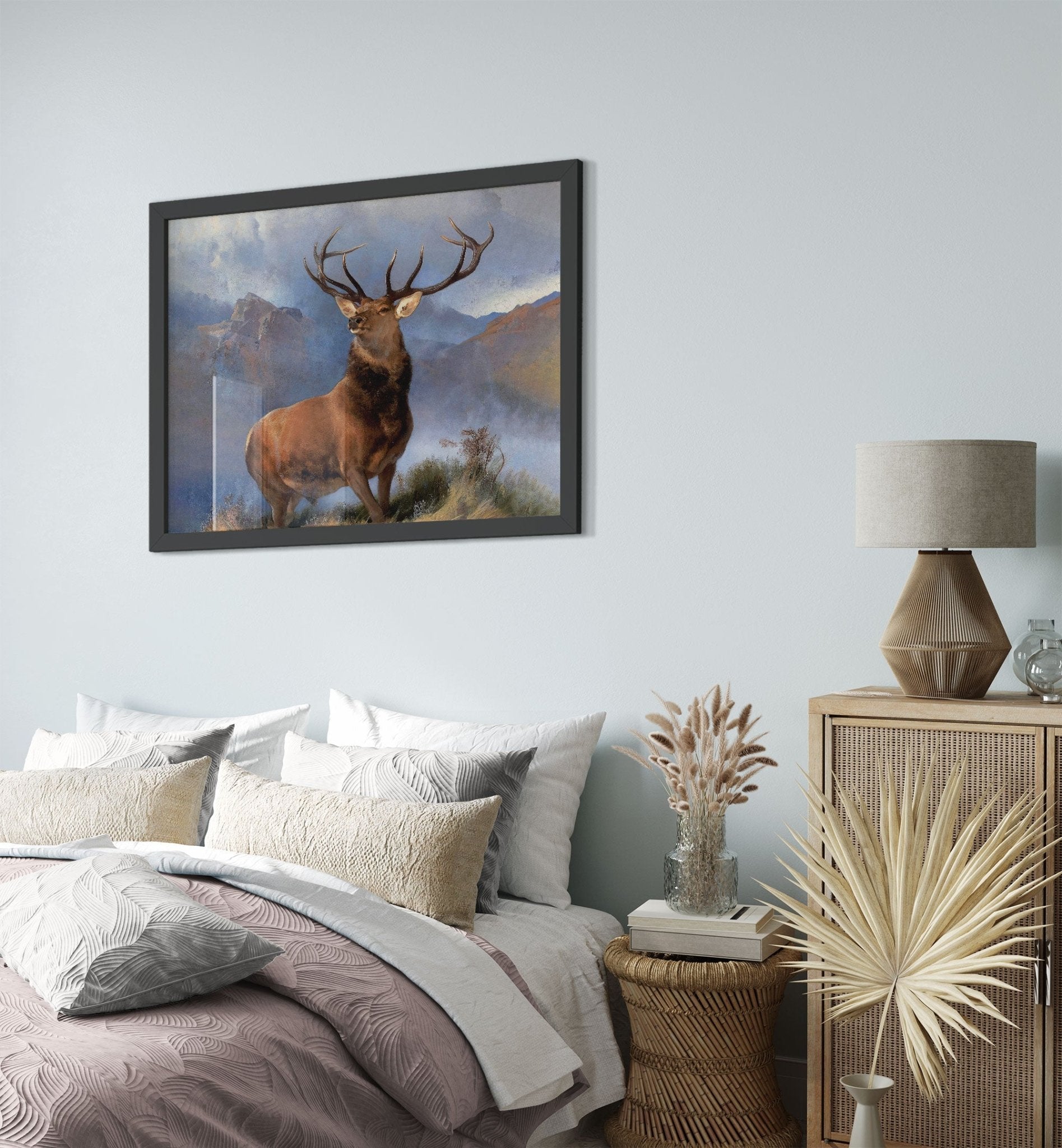 Stag Framed Print, Monarch Of The Glen Stag Print, Red Deer Sir Edwin Landseer - WallArtPrints4U