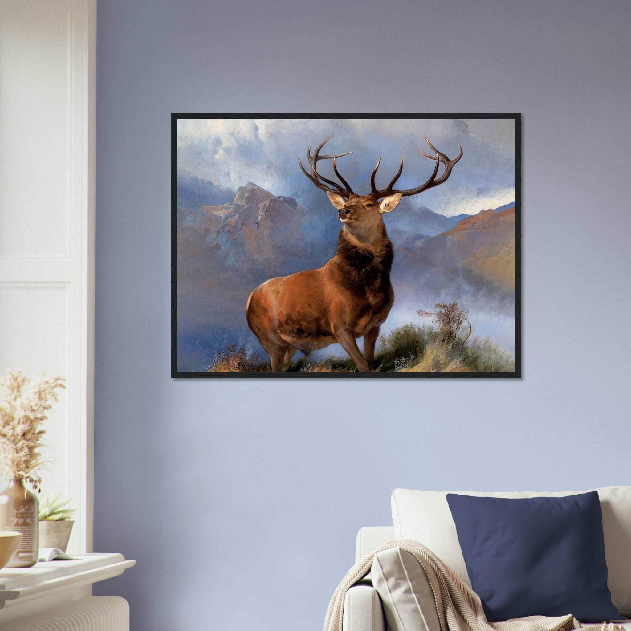 Stag Framed Print, Monarch Of The Glen Stag Print, Red Deer Sir Edwin Landseer - WallArtPrints4U