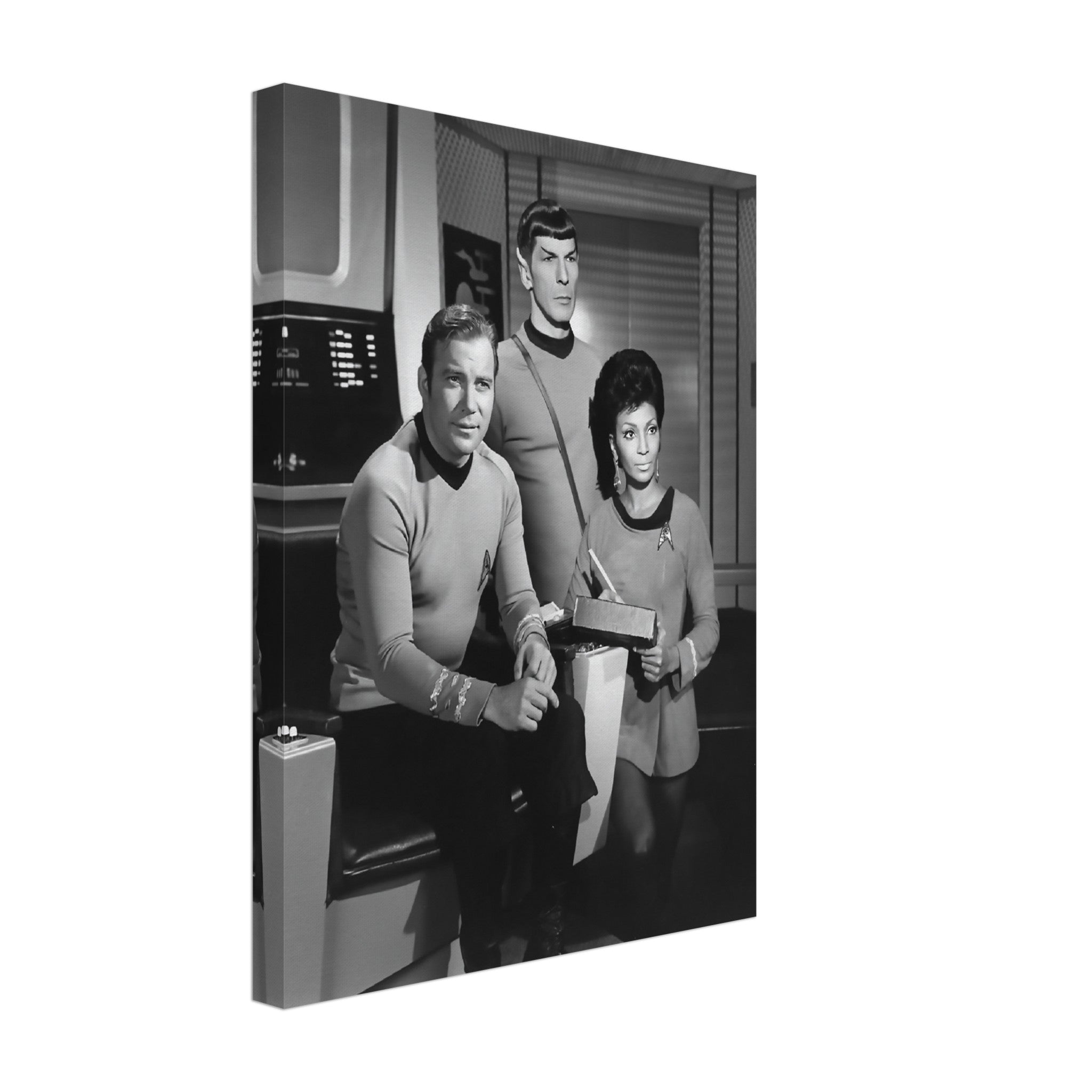 Star Trek Canvas, Rare Photo Vintage Kirk, Spock, Uhura Retro Star Trek Giant Canvas, Various Sizes Super Sized, Large Or Medium - WallArtPrints4U