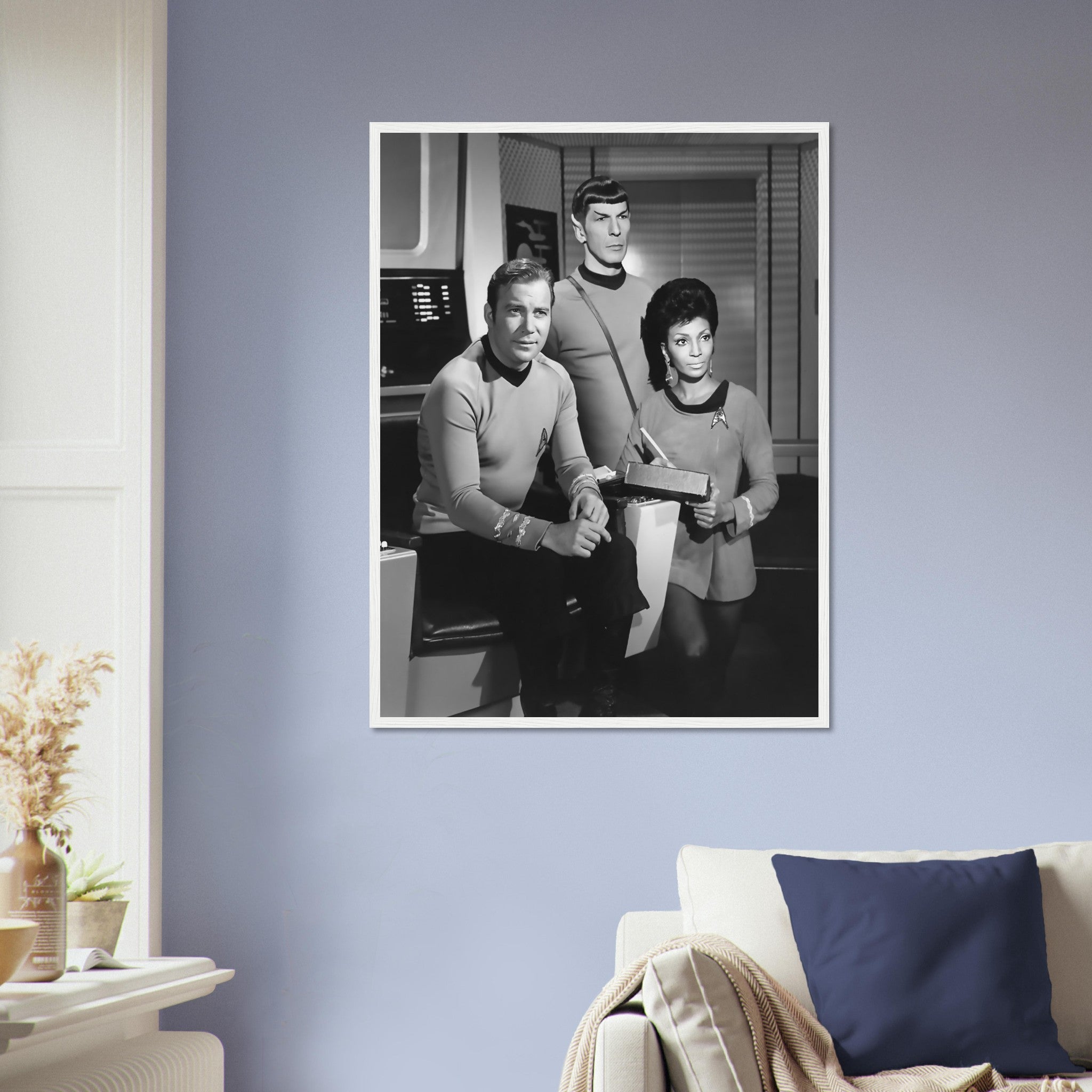 Star Trek Framed, Rare Photo Vintage Kirk, Spock, Uhura Retro Star Trek Giant Framed, Various Sizes Super Sized, Large Or Medium - WallArtPrints4U