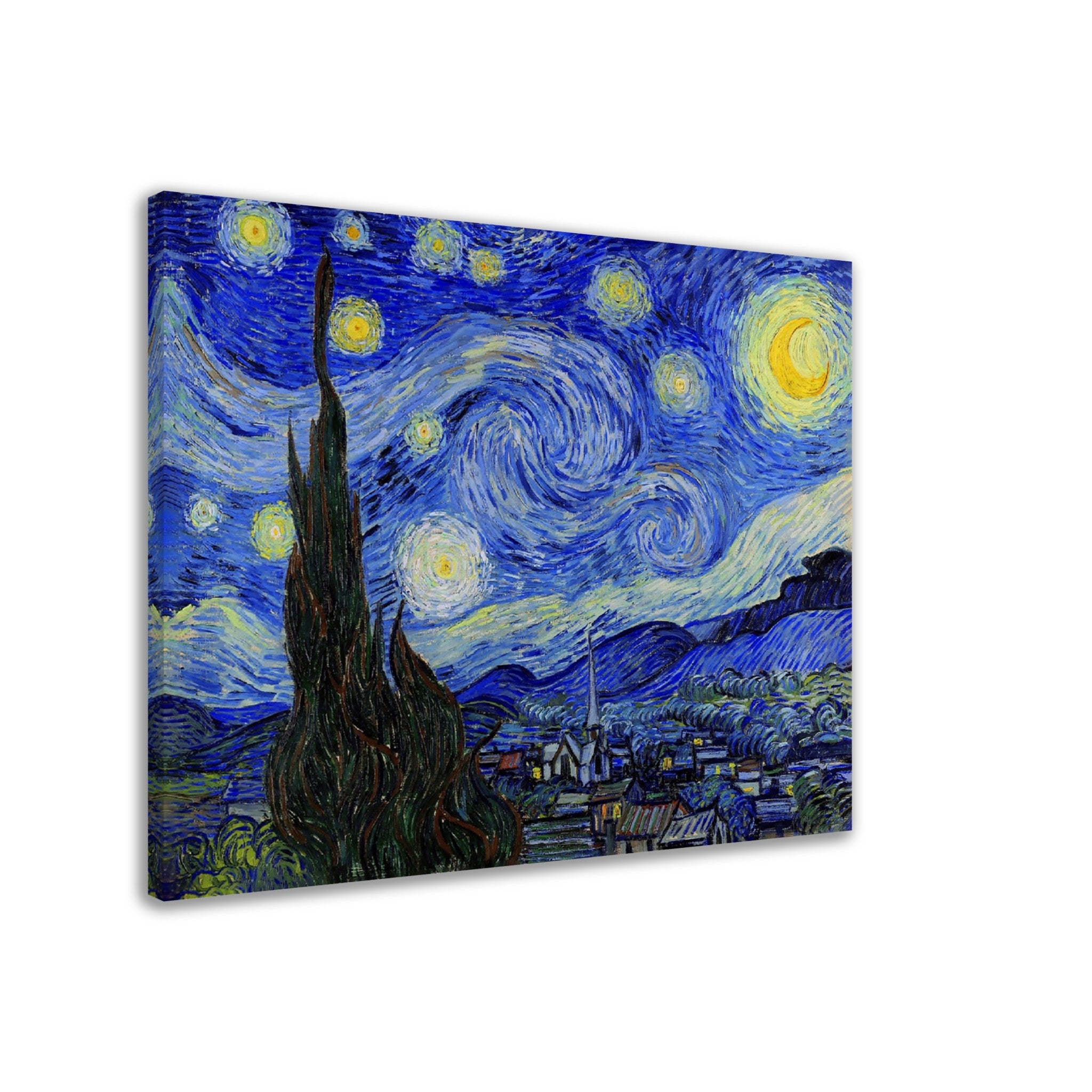 Starry Night Canvas Print, Vincent Van Gogh, The Starry Night Print, Asylum Of St Paul 1889, - WallArtPrints4U