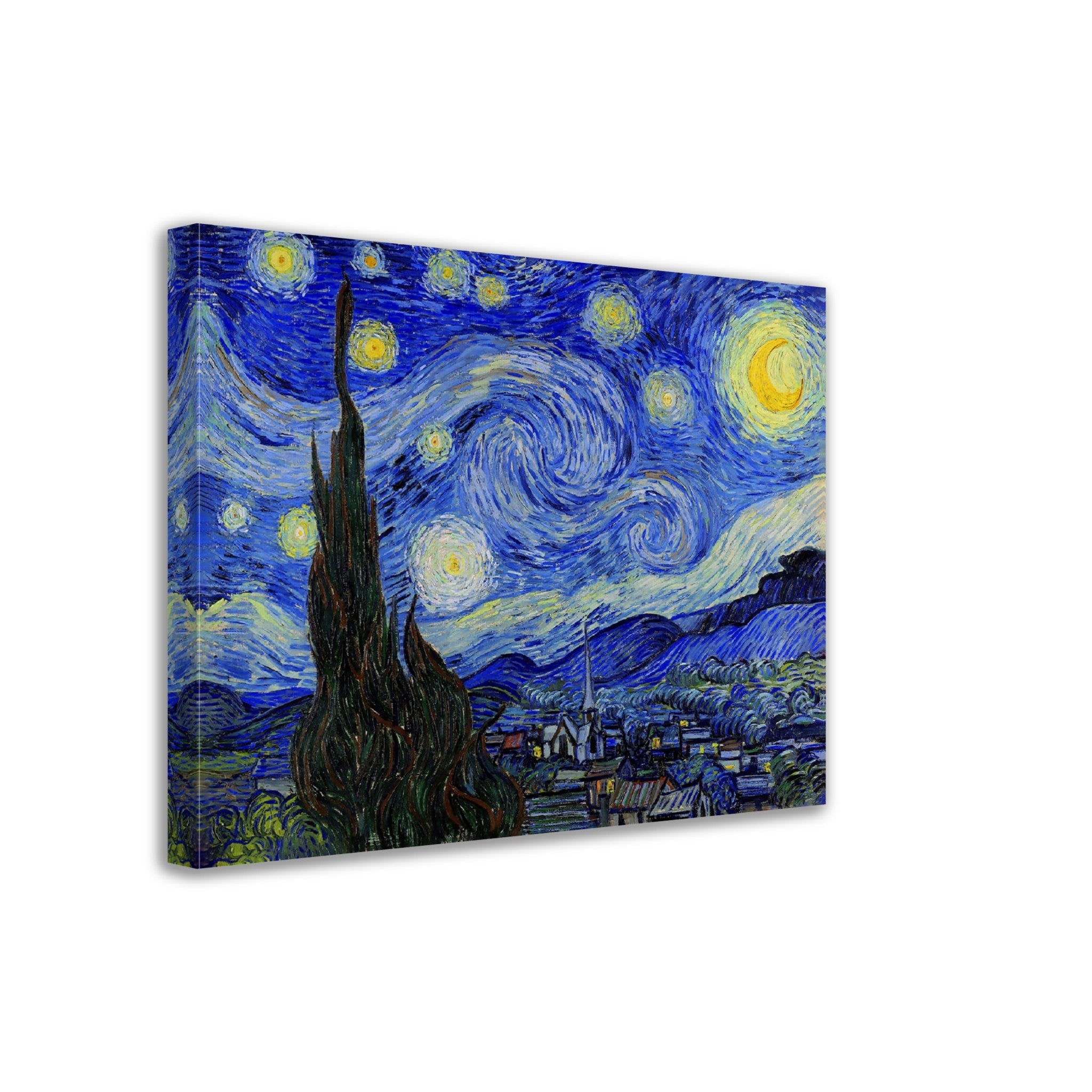 Starry Night Canvas Print, Vincent Van Gogh, The Starry Night Print, Asylum Of St Paul 1889, - WallArtPrints4U