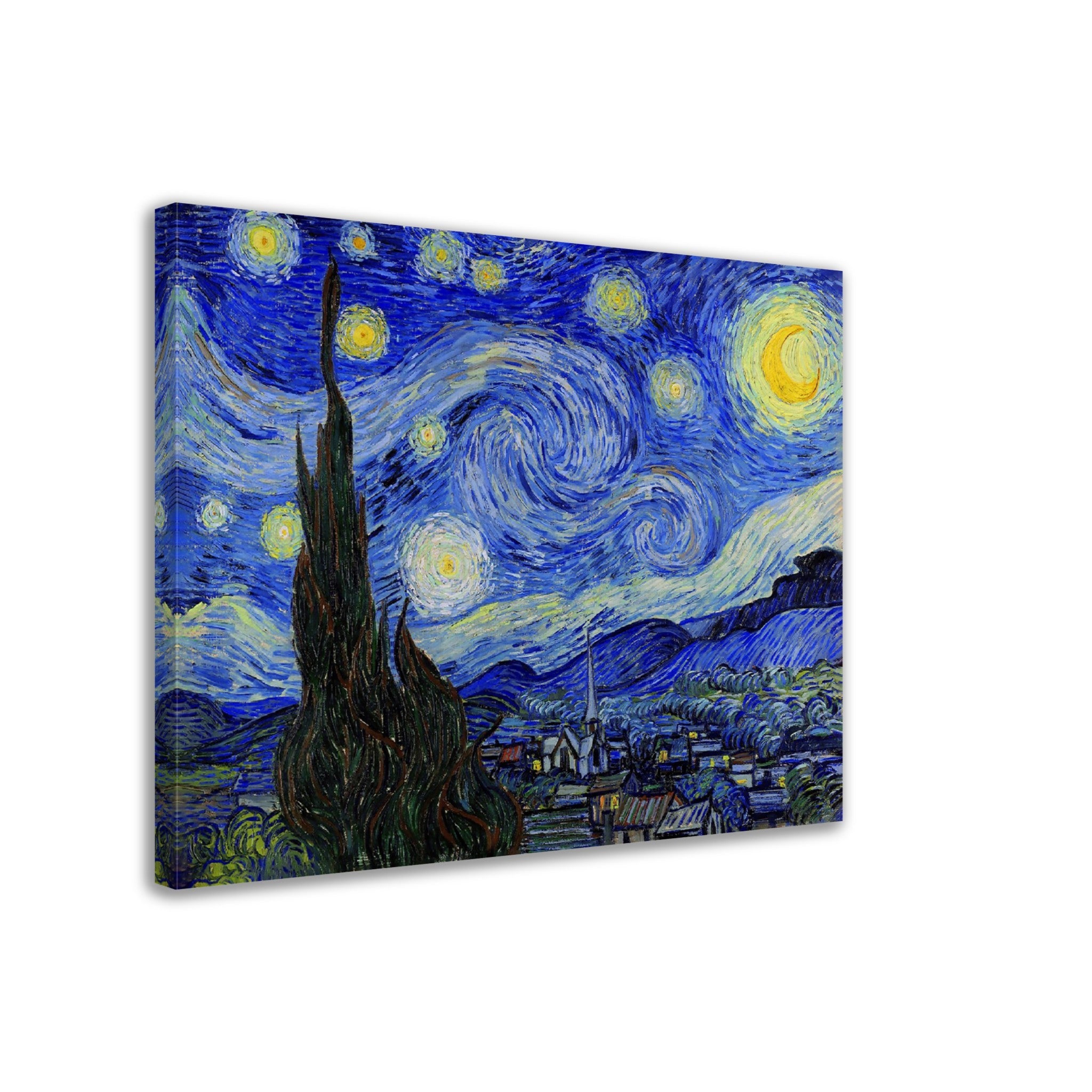 Starry Night Canvas Print, Vincent Van Gogh, The Starry Night Print, Asylum Of St Paul 1889, - WallArtPrints4U